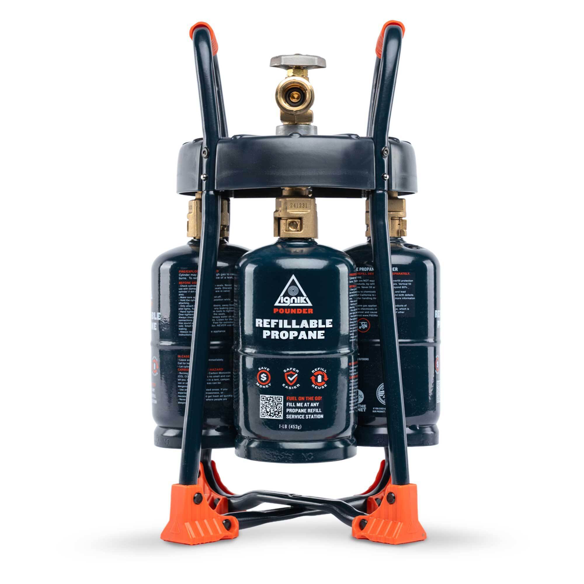 Ignik Outdoors, TapRack 4 Refillable Propane System, Refilling Frame ...