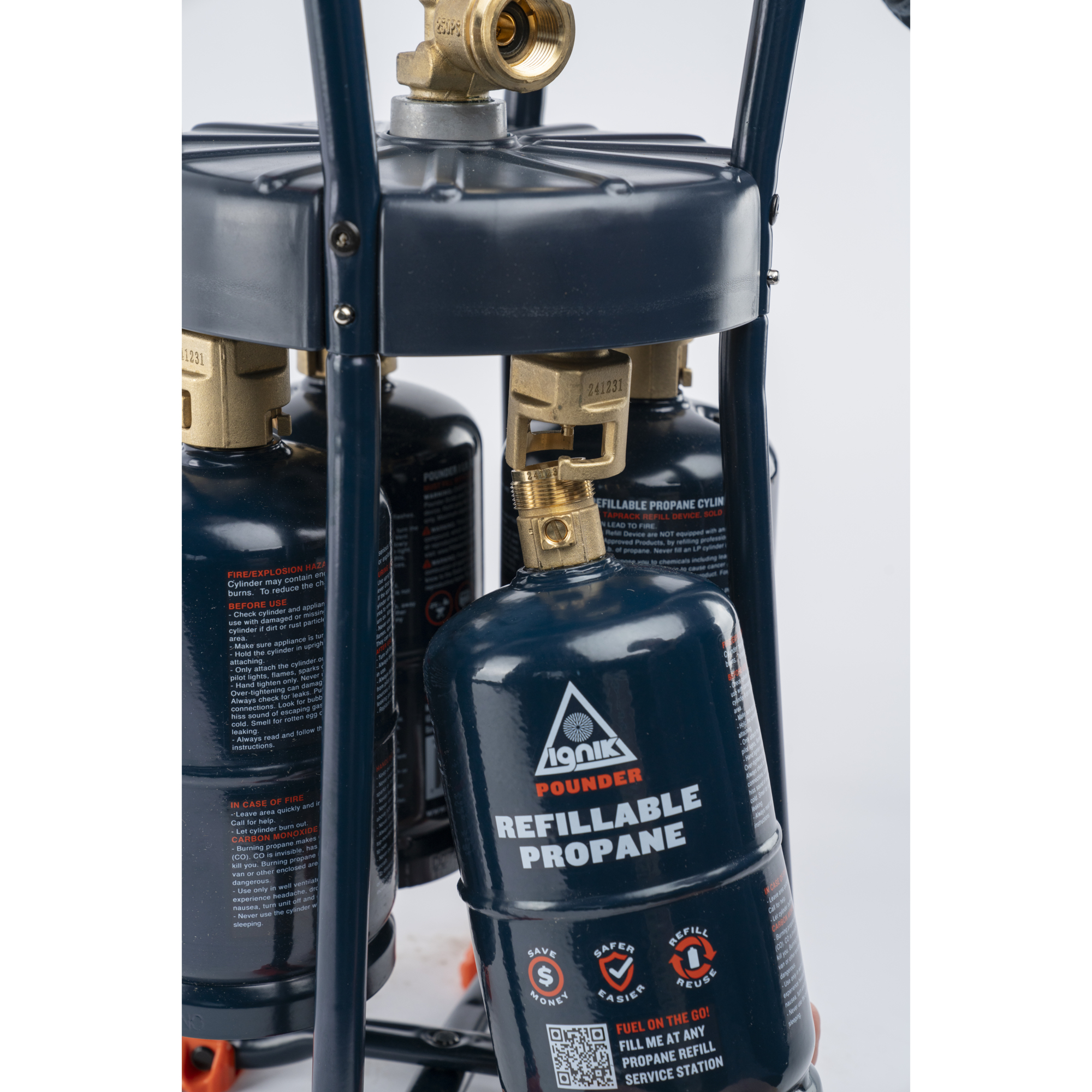 Propane Rext Ignik Outdoors, TapRack 4 Refillable Propane System, Refilling Frame ...