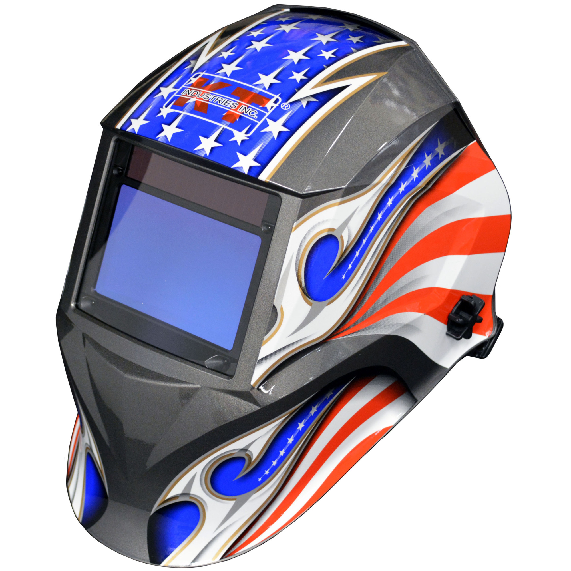 K-T Industries Justice Auto Darkening Welding Helmet — Elite, Shade 4-13, Lightweight Nylon, Model# 4-1077