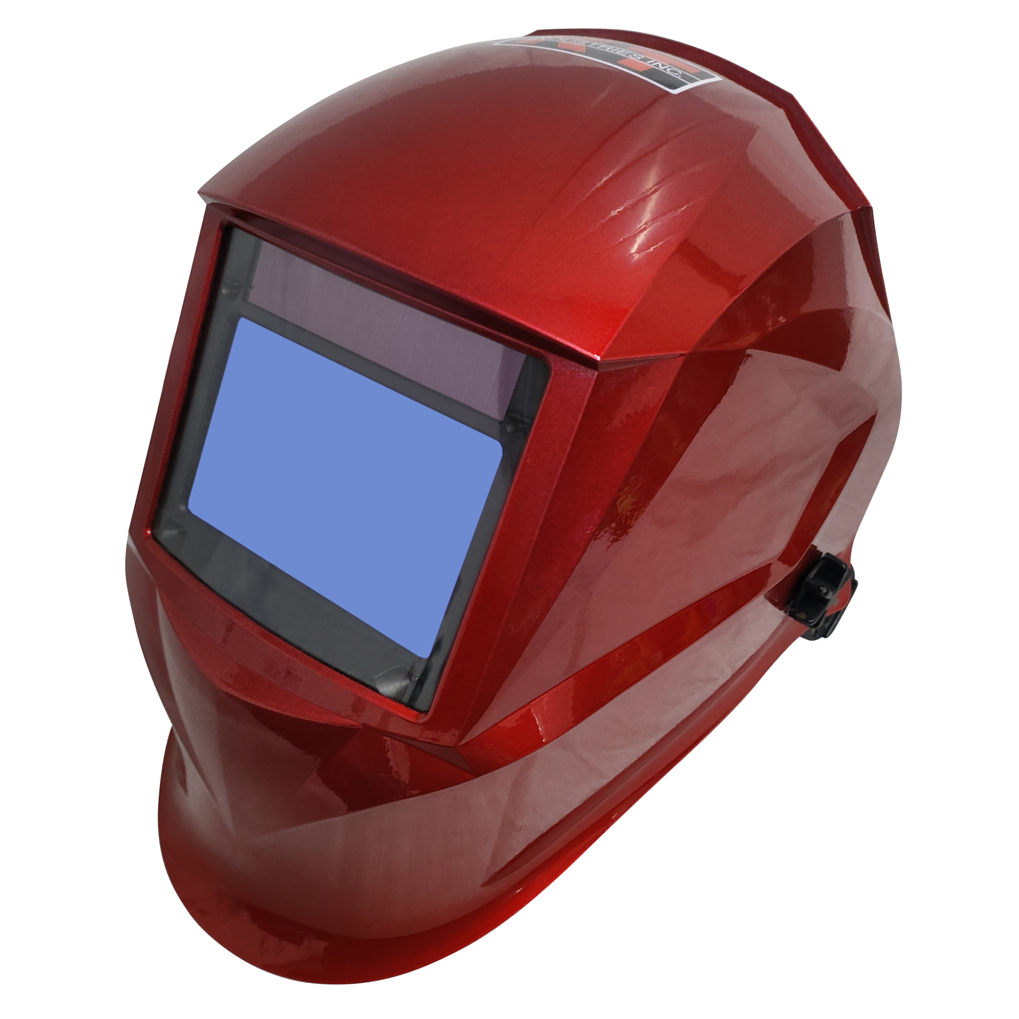 K-T Industries Auto Darkening Welding Helmet — Red, Elite Series, Solar Powered, Model# 4-1076