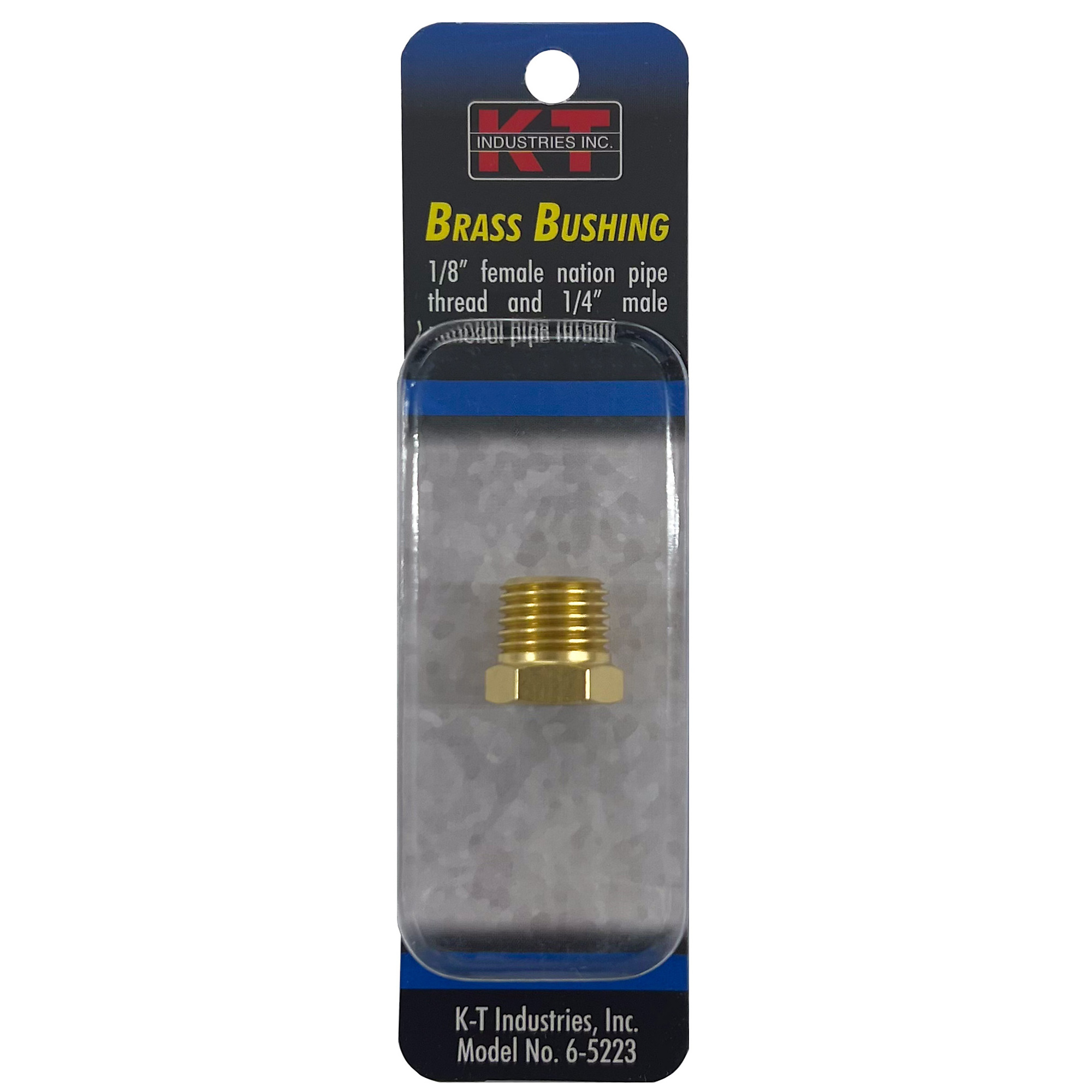 K-T Industries Bushing — 1/8in. Female NPT x 1/4in. Male NPT, Model# 6-5223