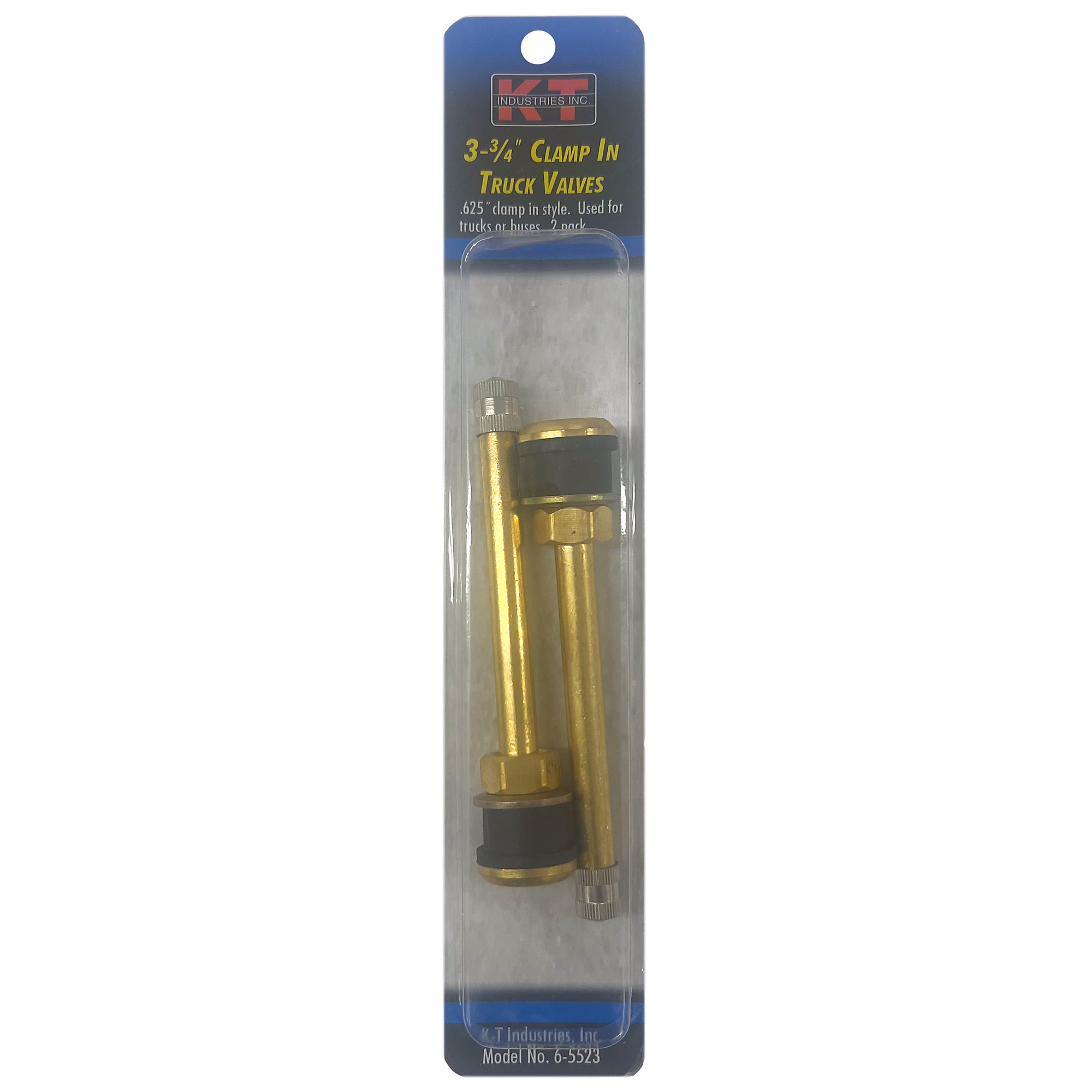 K-T Industries Clamp-In Truck Valve — 3.75in. Length, 0.625in. Diameter, 2 Pcs, Model# 6-5523
