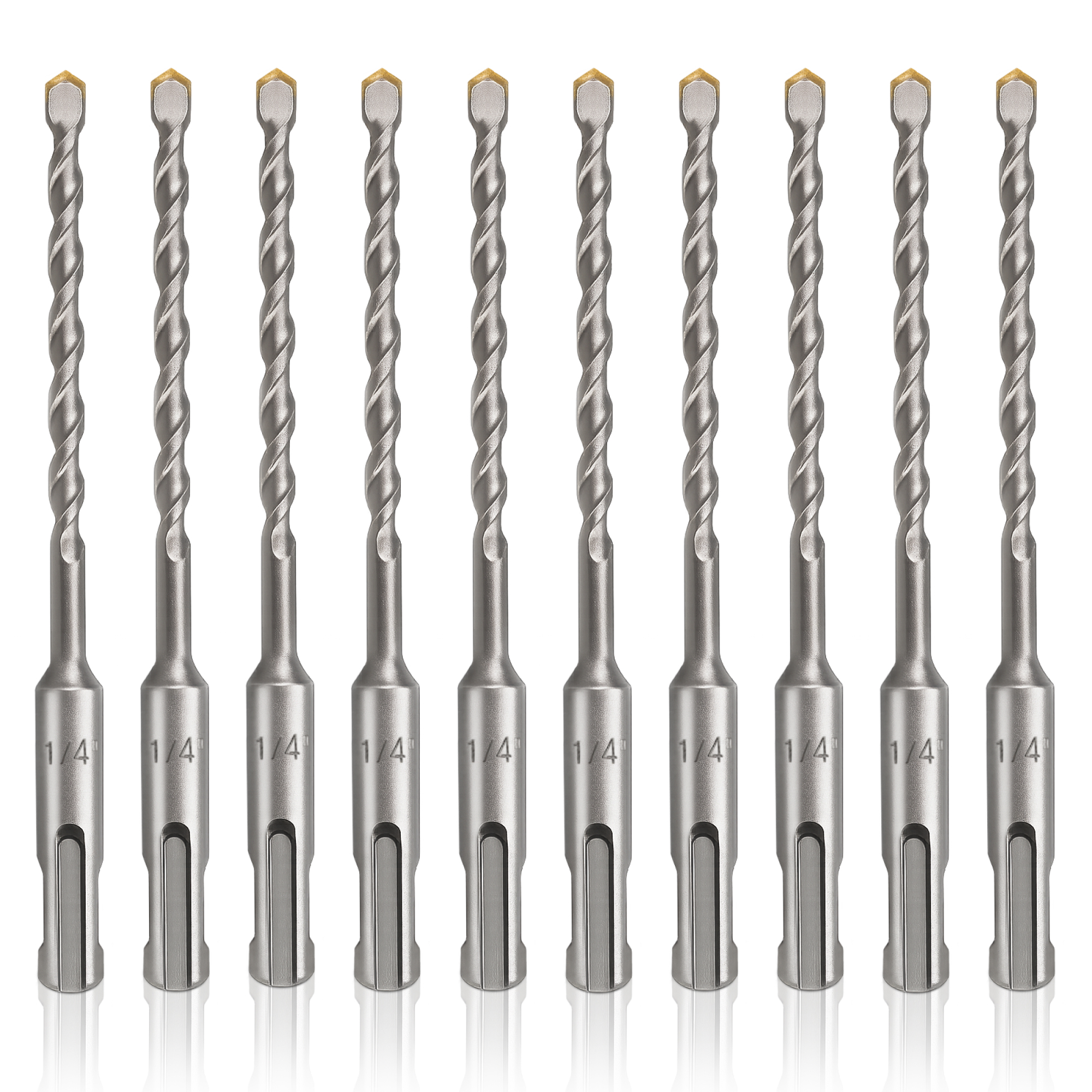 MonoPro SDS Plus Rotary Hammer Drill Bit Set — 1/4in. x 6in., Tungsten Carbide Tip, 10 Pcs, Model# DB-100