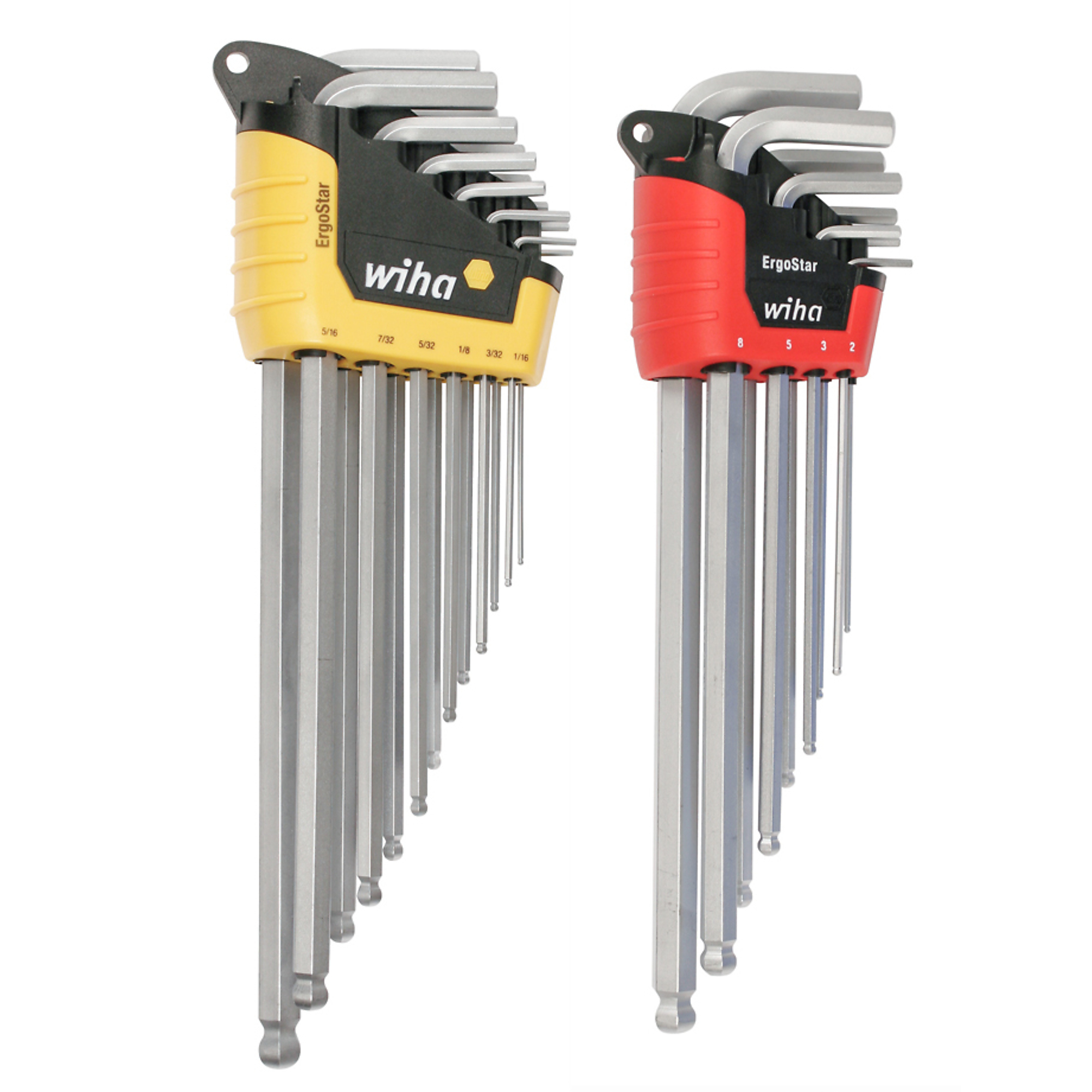 Wiha Tools 22 Piece ErgoStar Ball End Hex L-Key Set - Inch, Metric, Model #66982