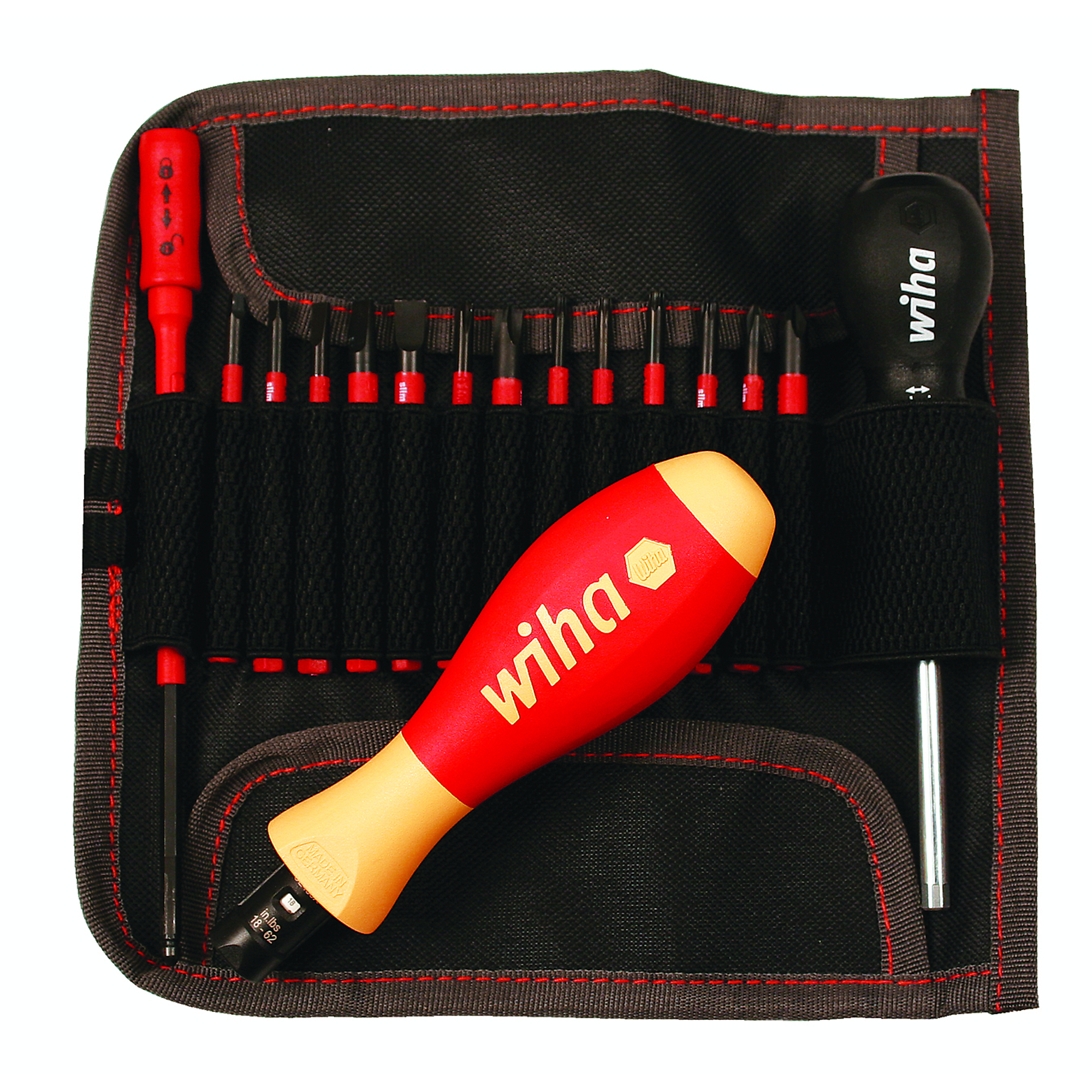 Wiha Tools 16 Piece Insulated TorqueVario-S (18-62 In/lbs) and SlimLine Blade Set, Model #28792