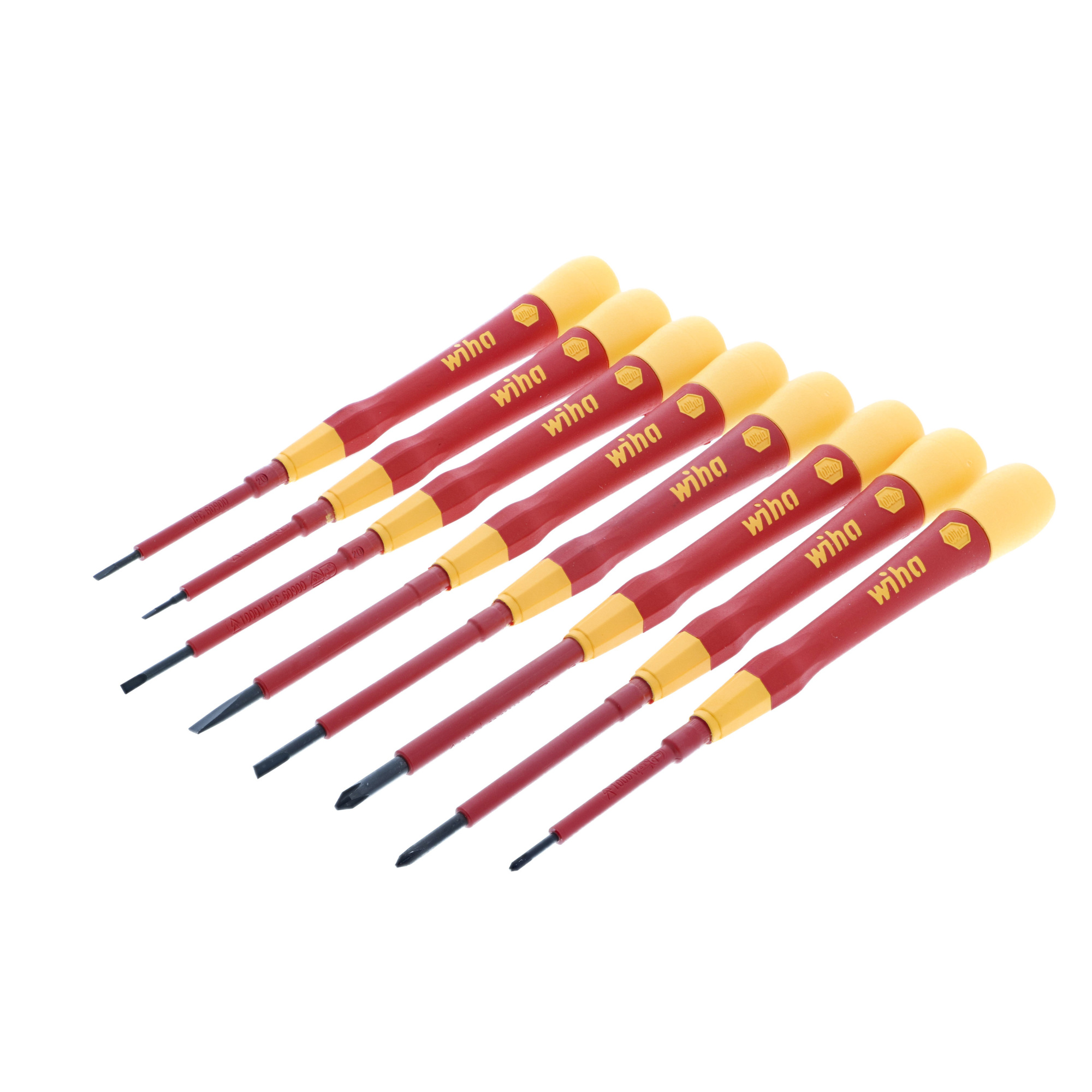Wiha Tools 8 Piece Insulated PicoFinish Precision Screwdriver Set, Model #32088