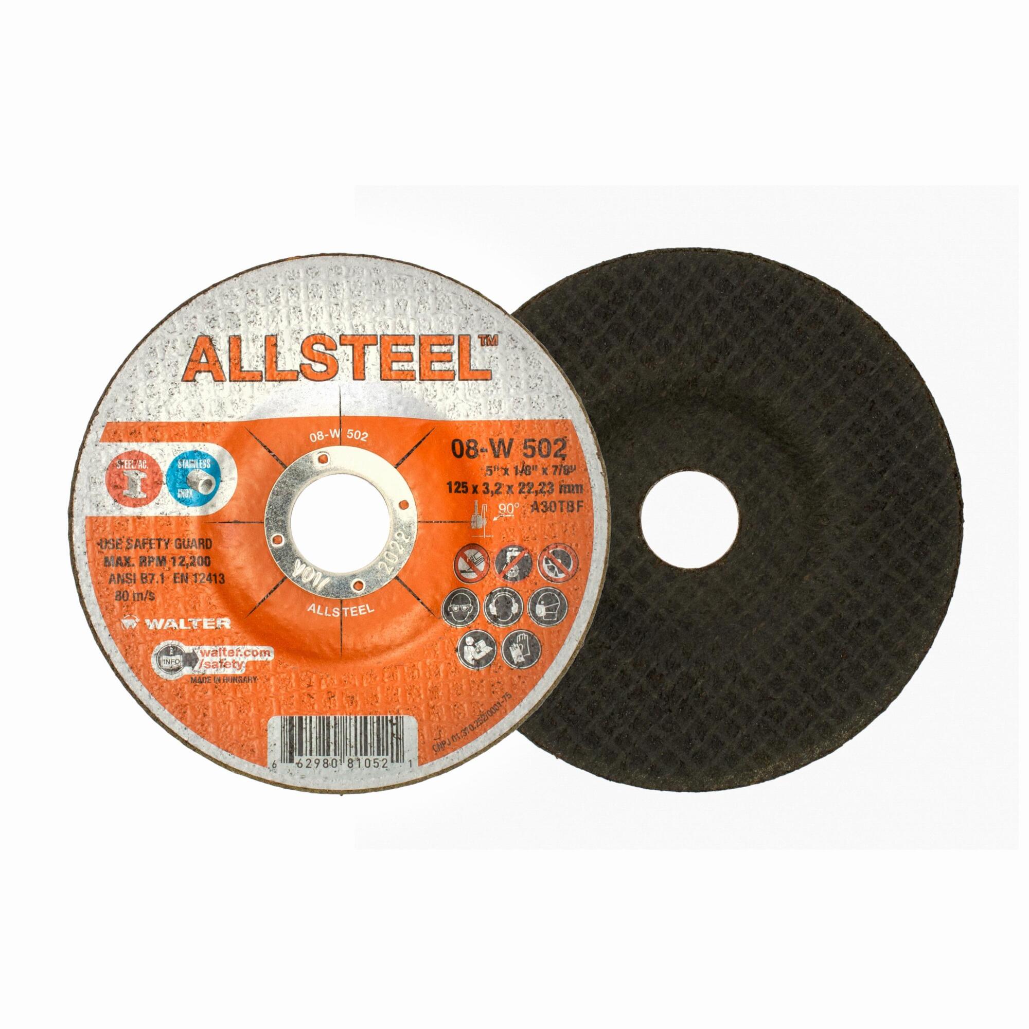 Allsteel Angle Grinder Grinding Wheels — 5in. x 1/8in., High-Strength Abrasive, 25 Pk., Model# 08W502