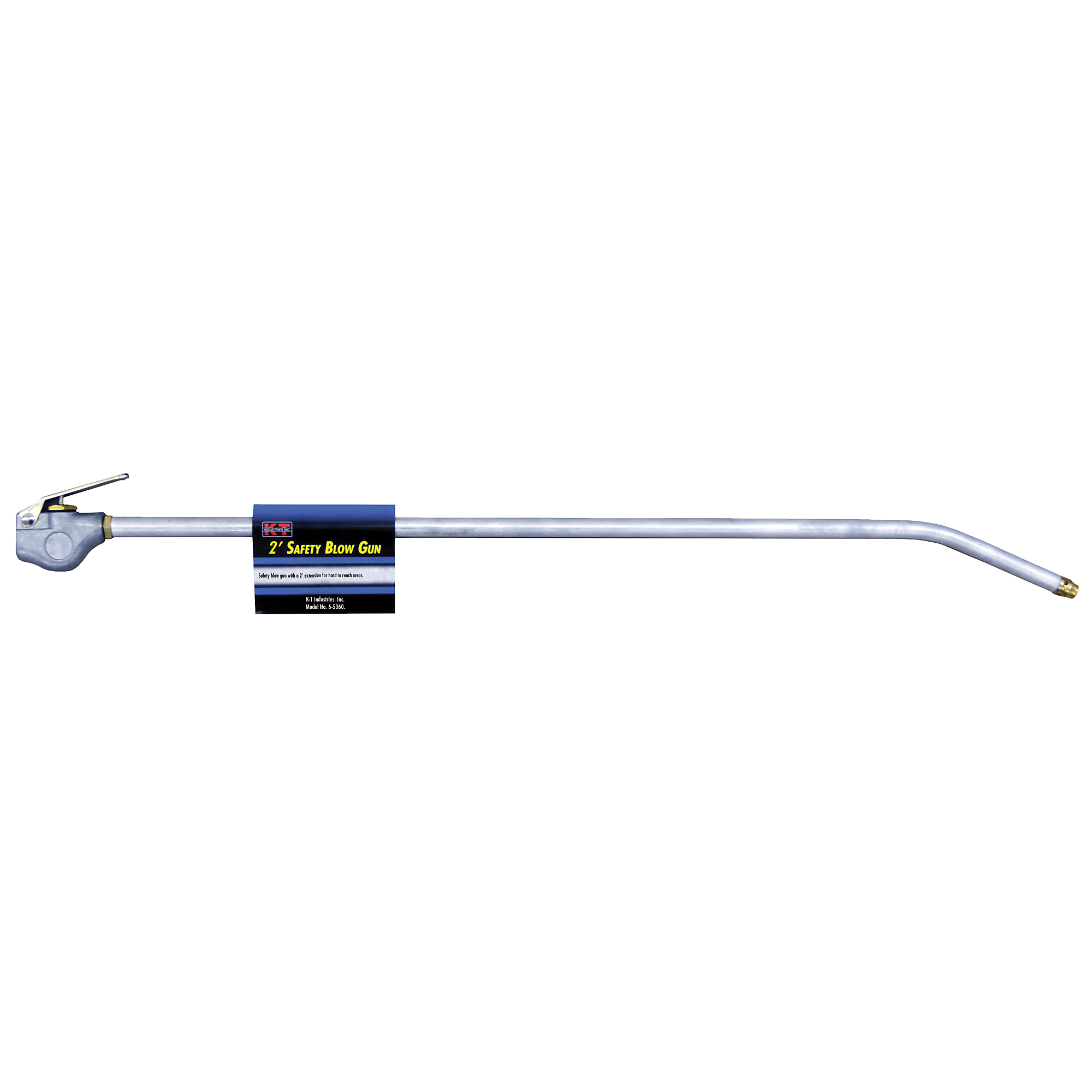 K-T Industries Extension Blow Gun with 2 Tips — 2ft. Length, Zinc Alloy Body, 150 PSI, Model# 6-5360