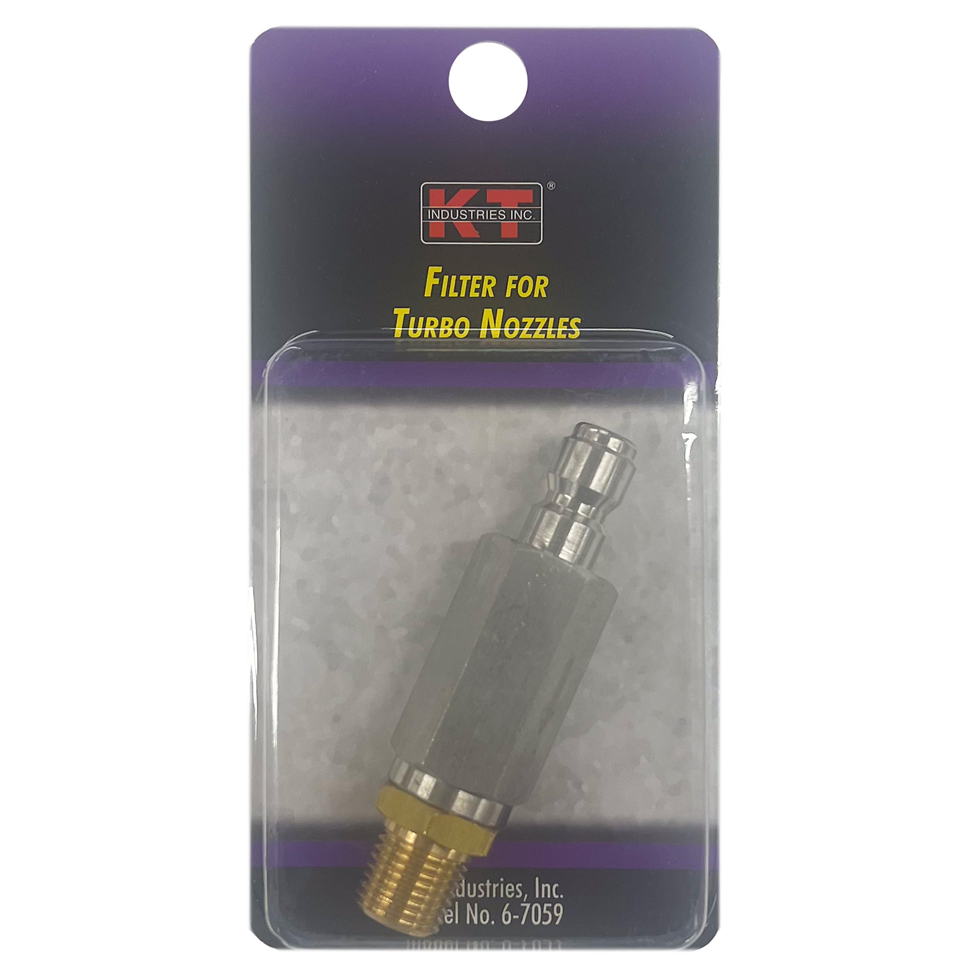 K-T Industries Turbo Nozzle Filter — 4.5mm Orifice, 1/4in. Male x 1/4in. Quick Connect, 5800 PSI, Model# 6-7059