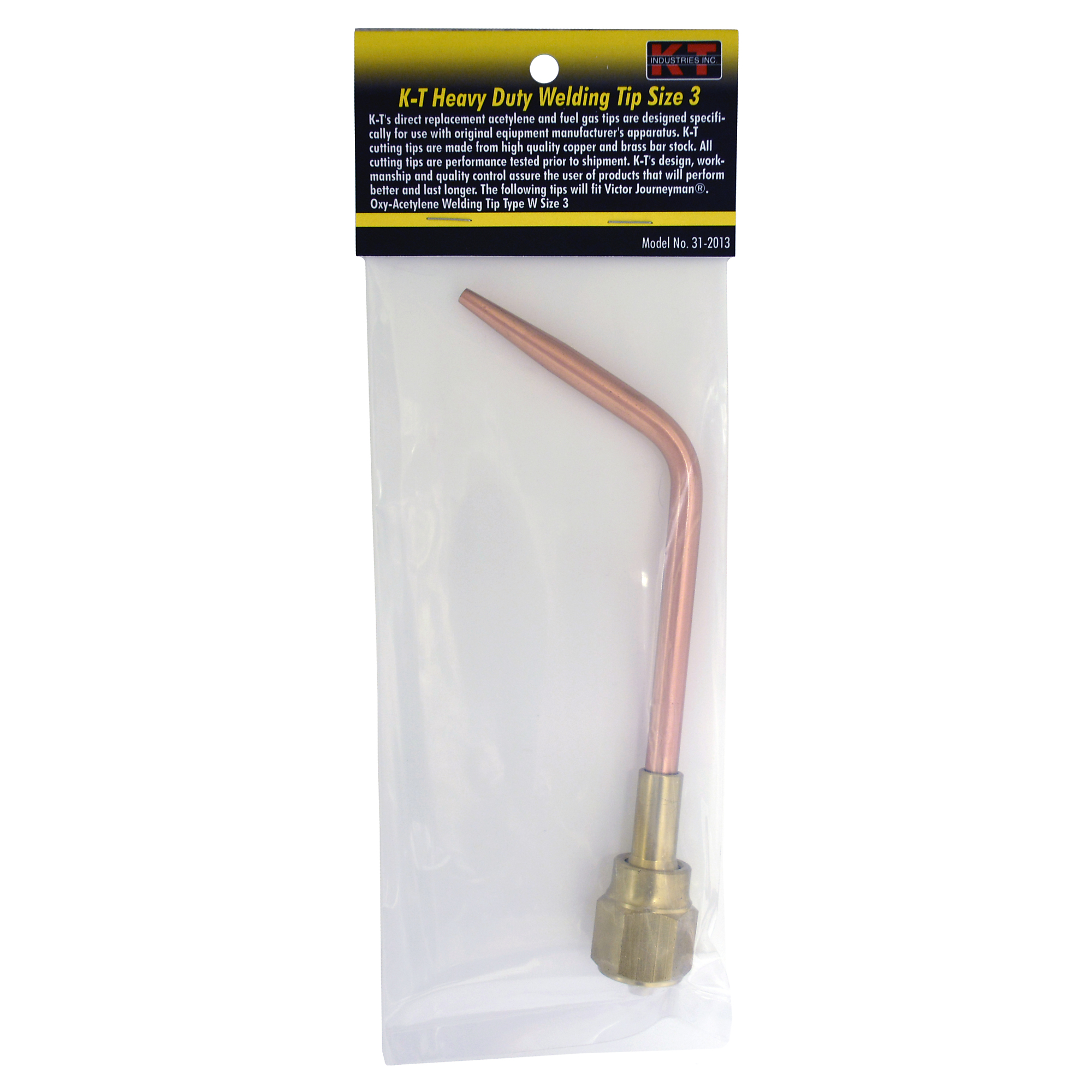 K-T Industries Heavy-Duty Welding Tip — Size 3, Copper and Brass, Model# 31-2013