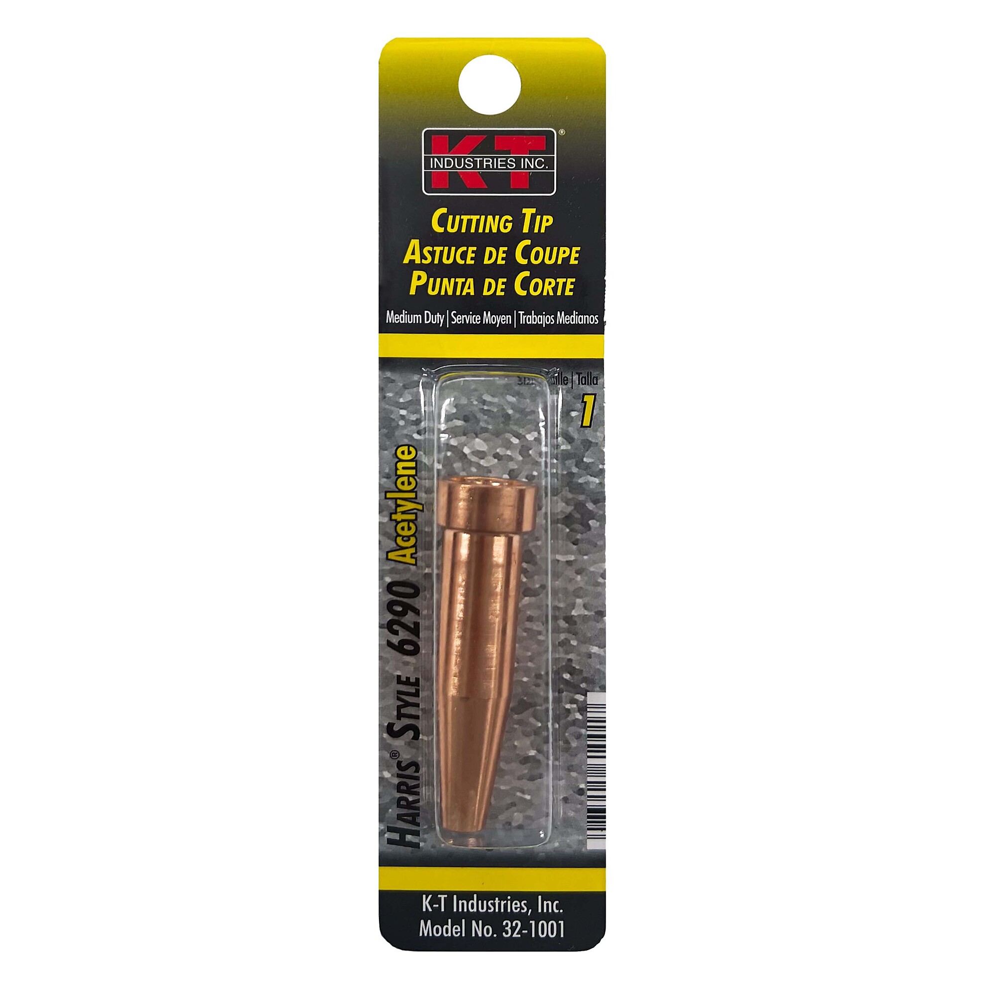 K-T Industries Harris Cutting Tip — Size 1, Oxy-Acetylene, Model# 32-1001