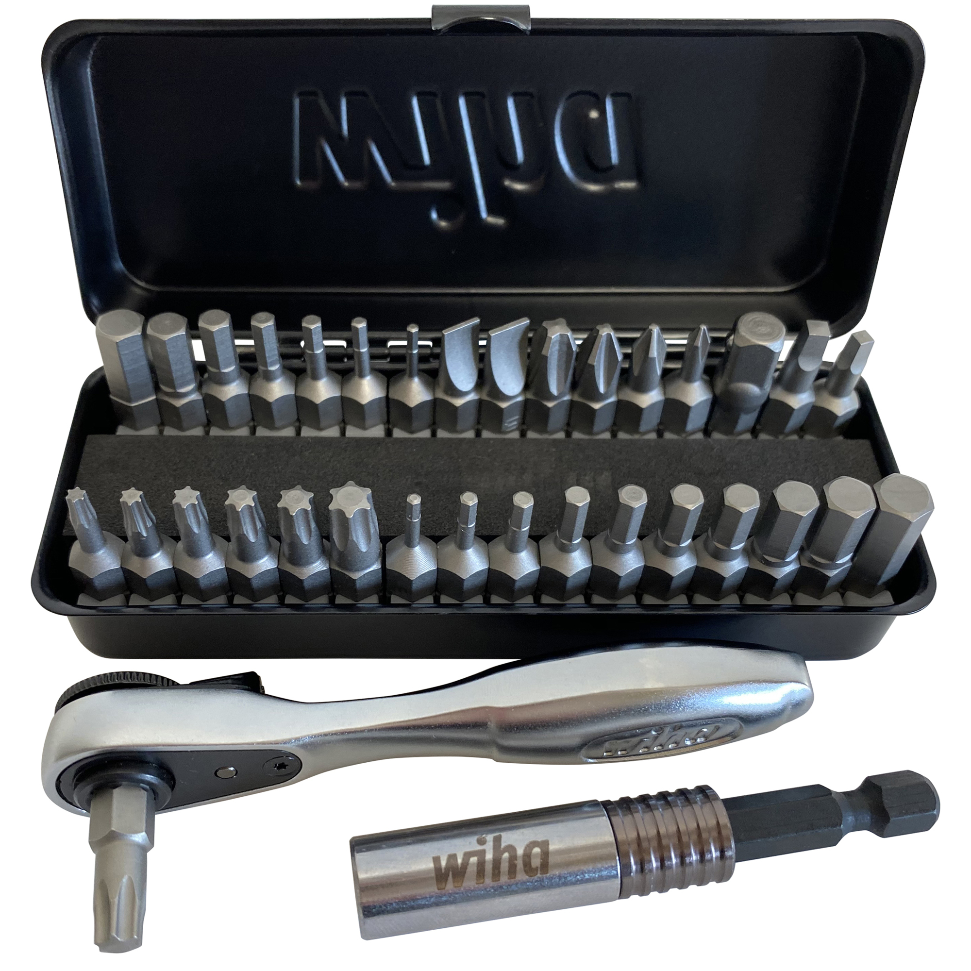 Wiha Tools 35 Piece 1/4" Ratchet and Bit Set, Model #74996