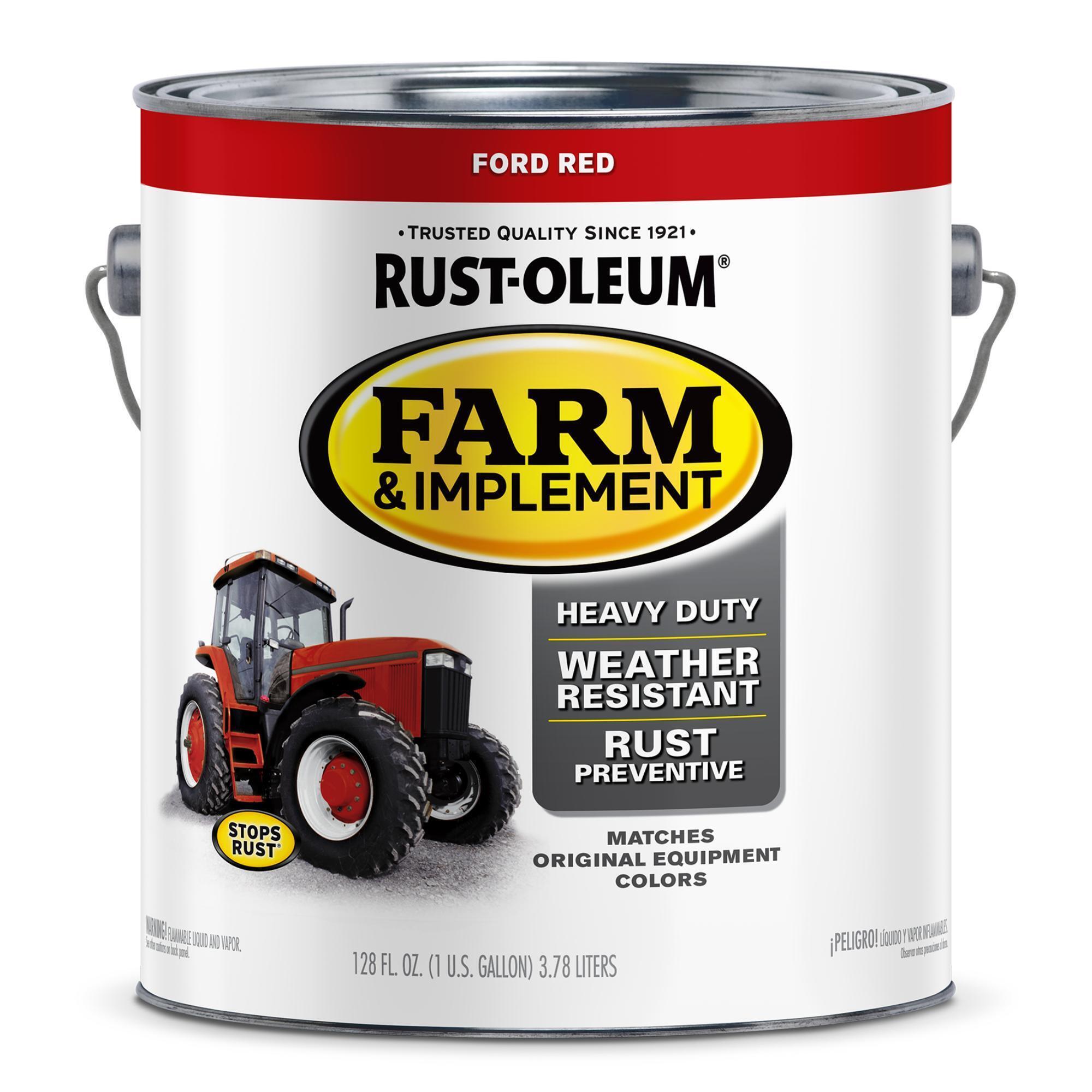 Stops Rust Farm and Implement Paint, Ford Red, 1 Gallon Cans, 2PK, Model# 280177DS