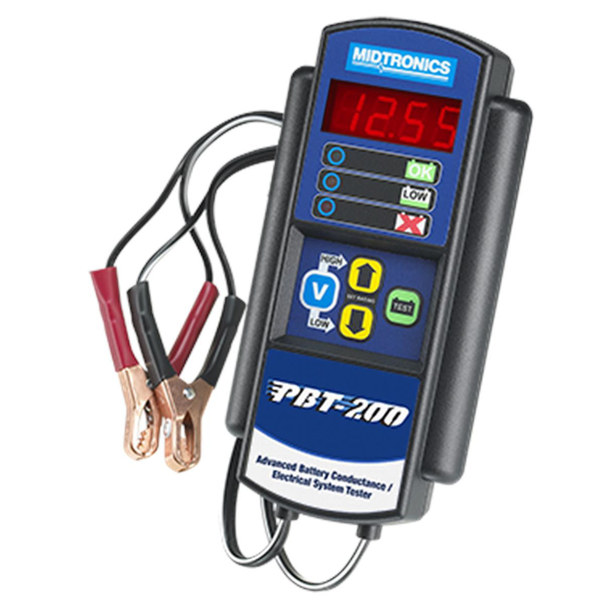 Midtronics Advanced Battery Conductance/Electrical System Tester — Tests Discharged Batteries, High/Low Voltage Capture, Model# MIDPBT200