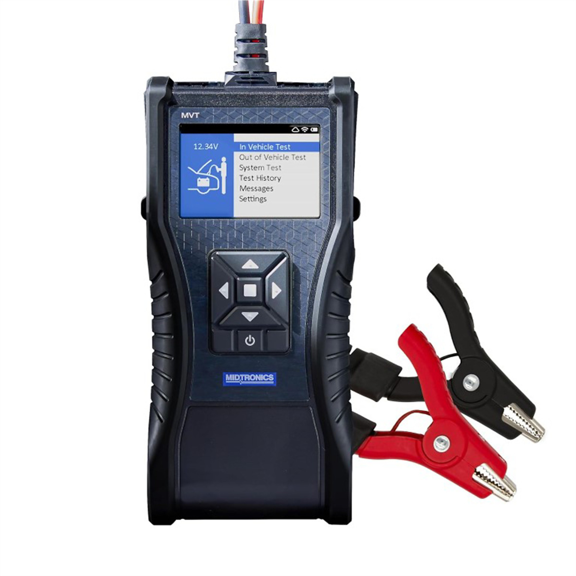 Midtronics Battery and Electrical System Analyzer — Integrated Printer, 30ft. Cable, Mueller Clamp Set, Model# MIDMVT-100P