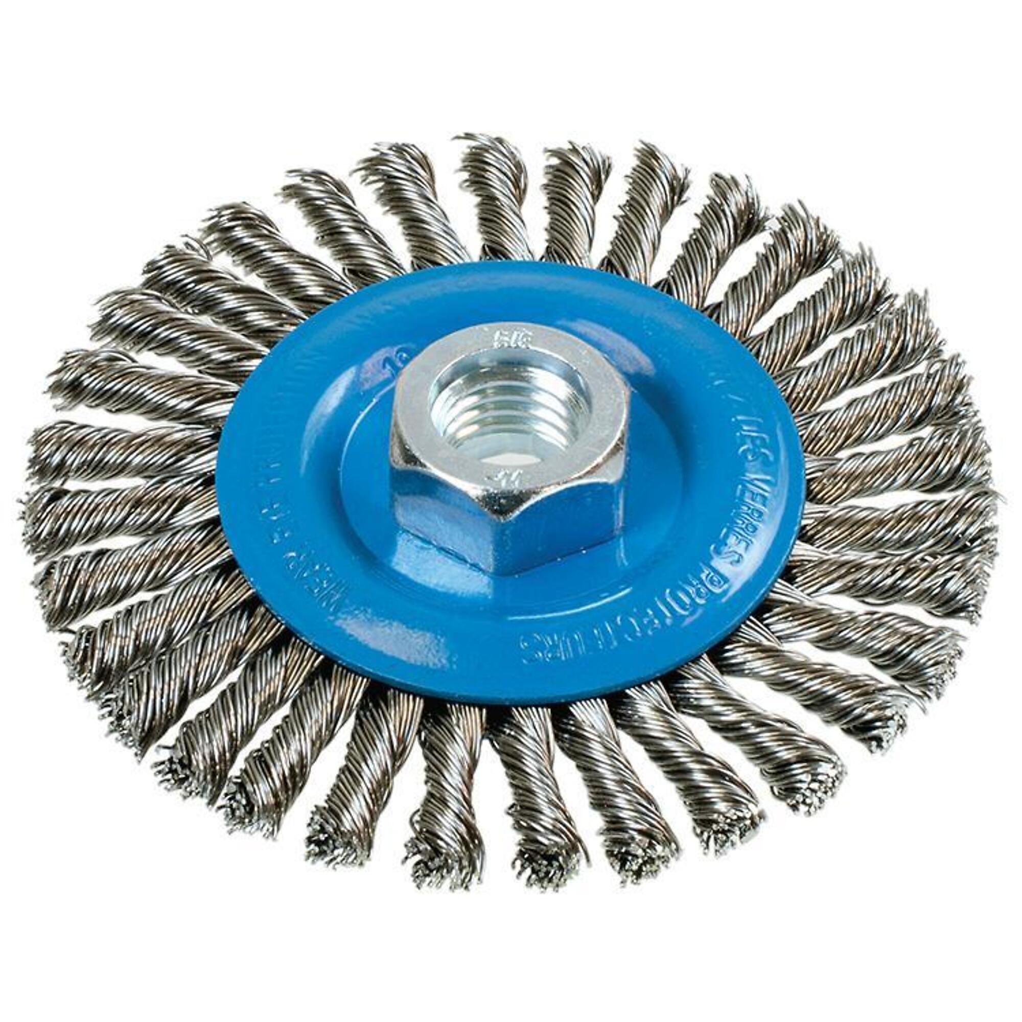 Walter Stainless Steel Knot Brush — 4in. x 3/16in. x 5/8in., Oil Hardened, Model# 13K414