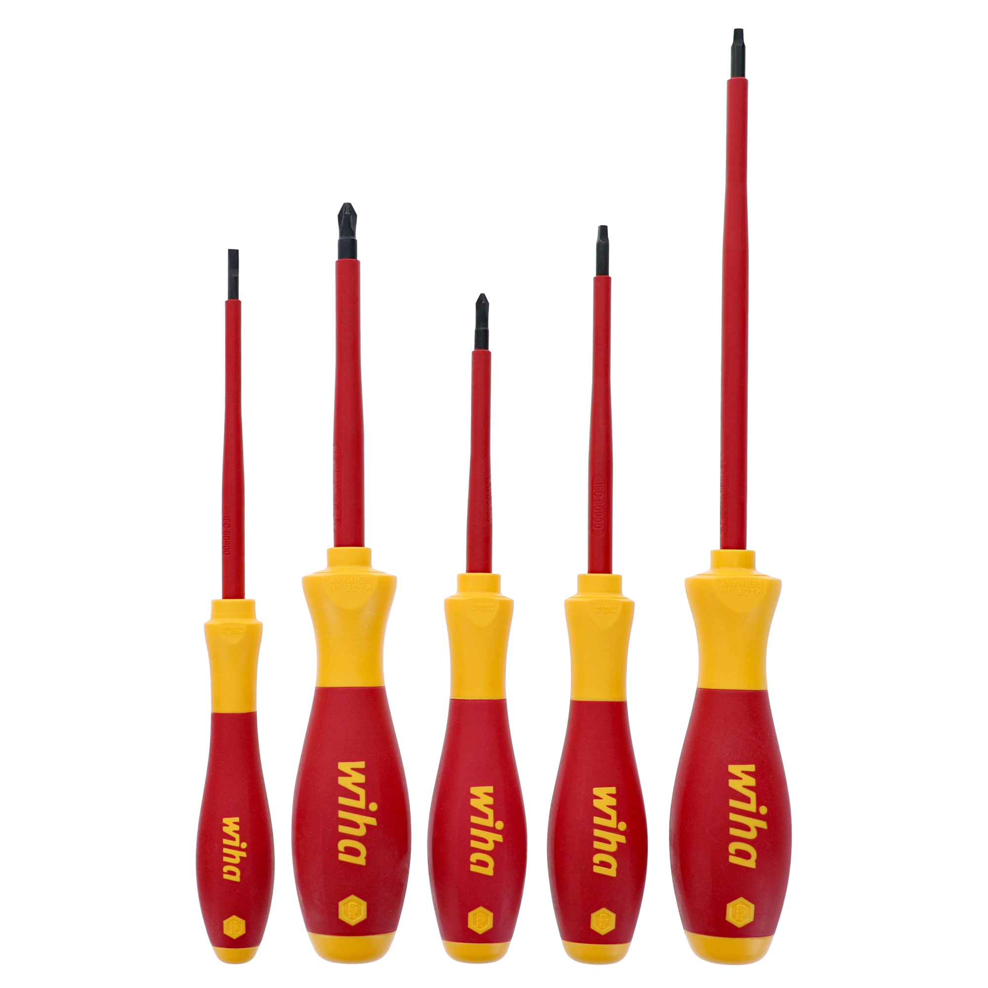 Wiha Tools 5 Piece Insulated SoftFinish Screwdriver Set, Model #32083