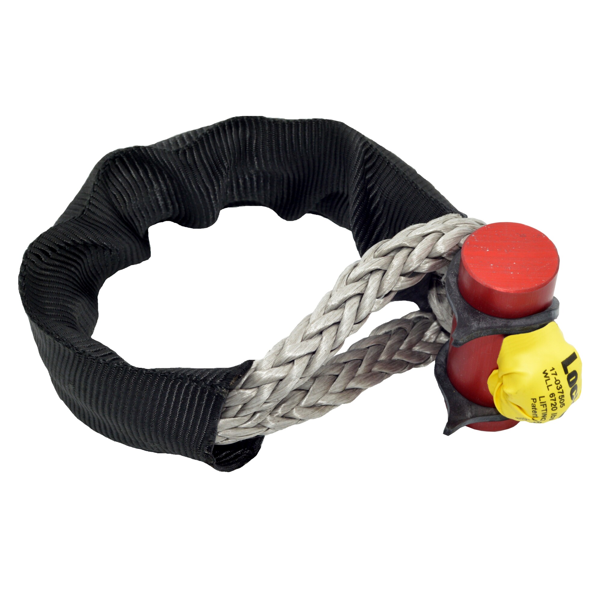 LockJaw, Flexible Synthetic Soft Shackle, Lifting Rated, Working Load Limit 6720 lb, 3in Working Diameter, Kevlar Protective Sleeve, Model# 17-037505K