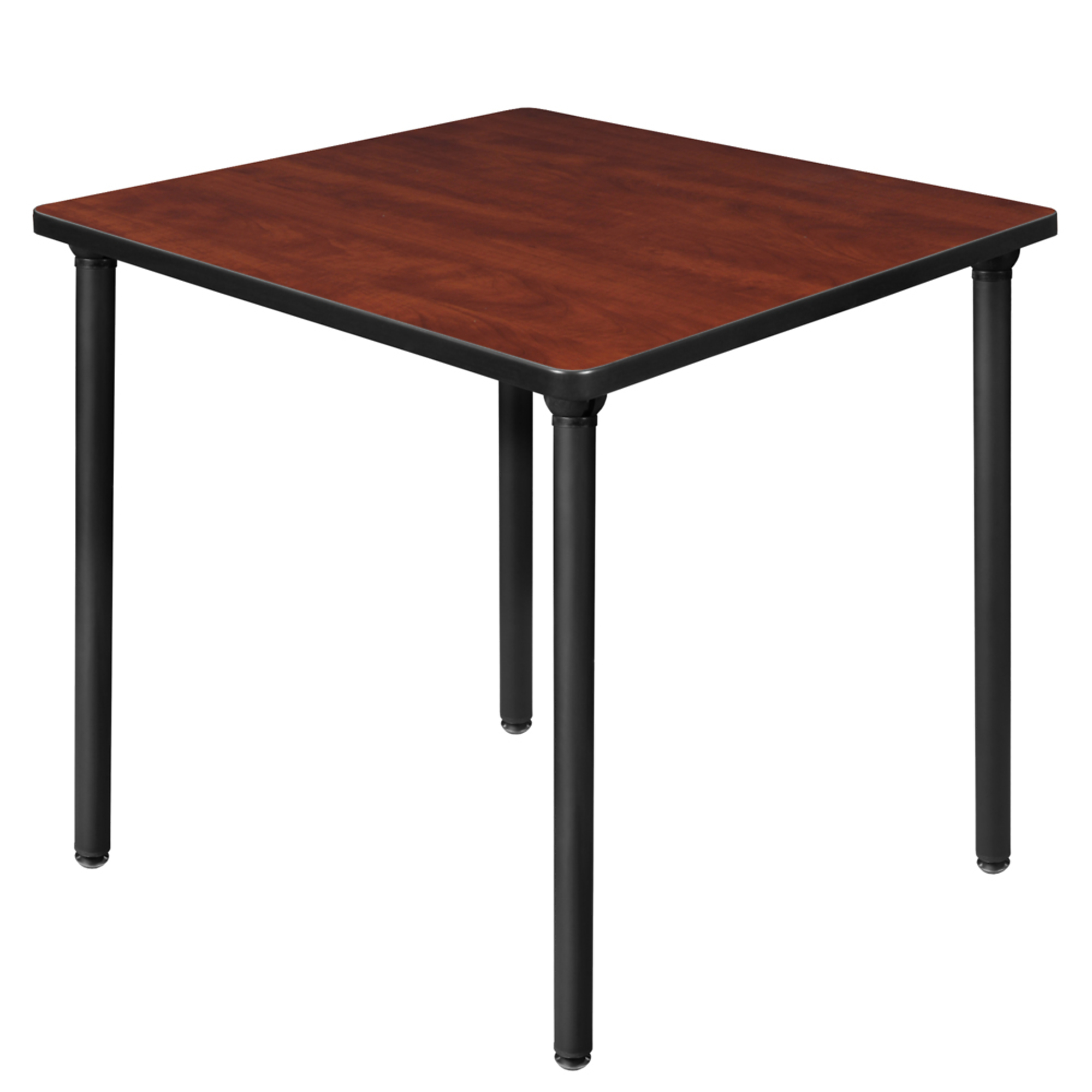 Regency Kee Small Square Breakroom Table — 30in., Cherry/Maple Top, Black Folding Legs, Model# TBF3030CHBK