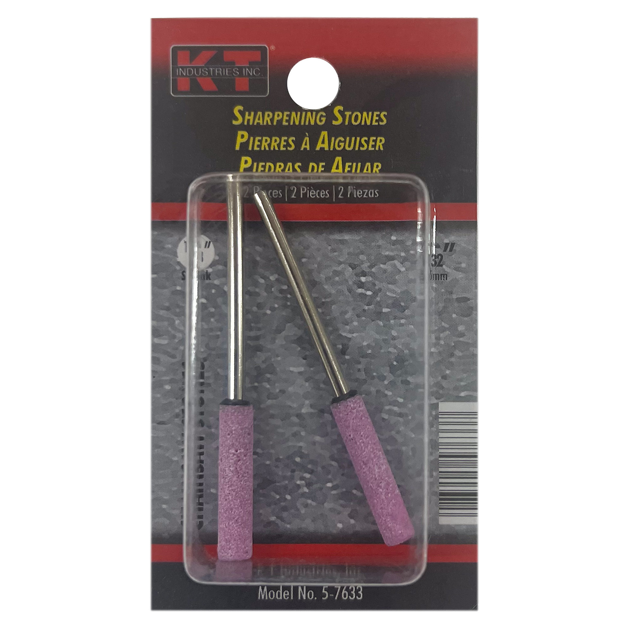 K-T Industries Chainsaw Sharpening Stone — 7/32in. x 1/8in. Shaft, 2-Piece, Model# 5-7633