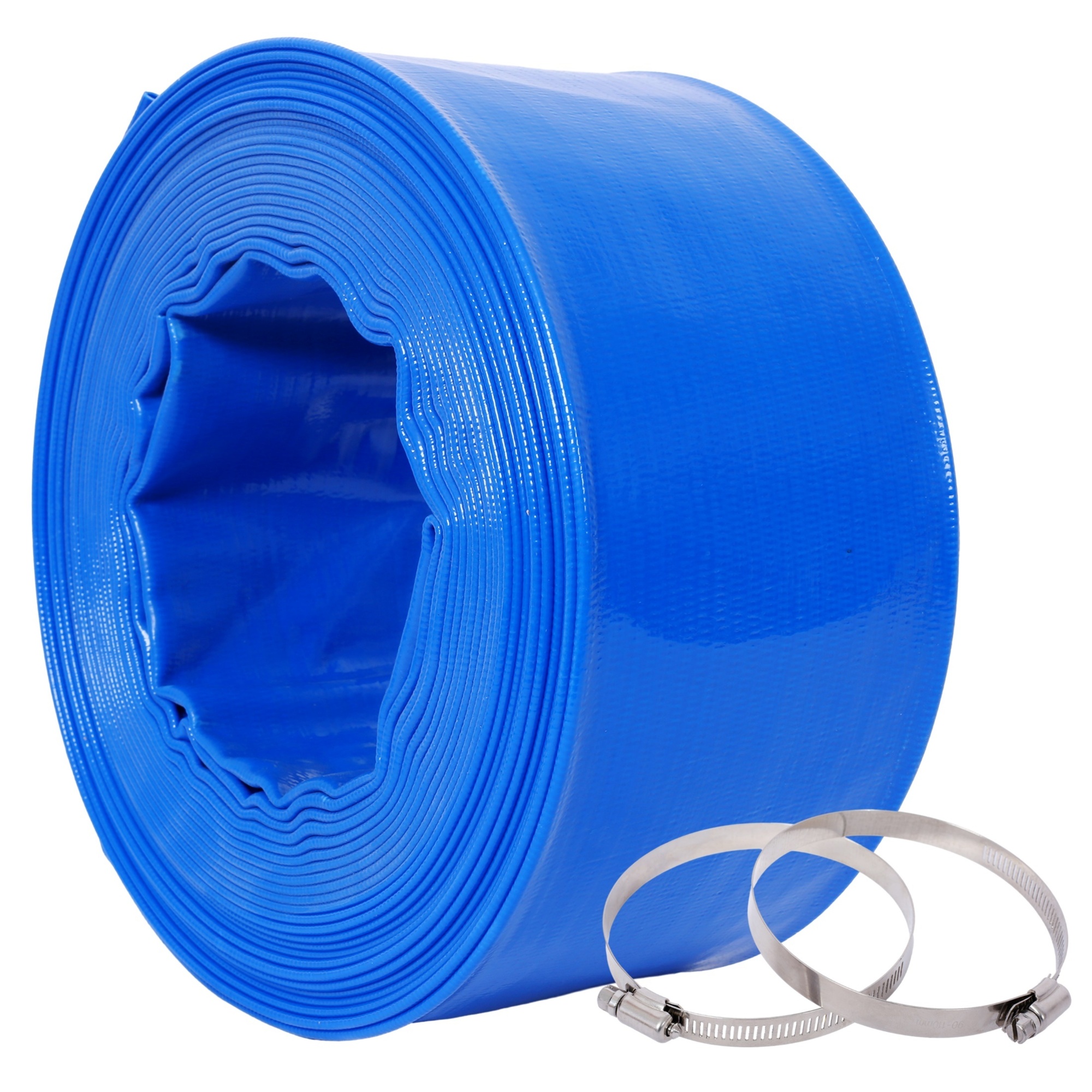 Progreen Water Discharge Hose — 3in. x 50ft., 90 PSI, PVC, Reinforced, Model# BAC-W465P203272