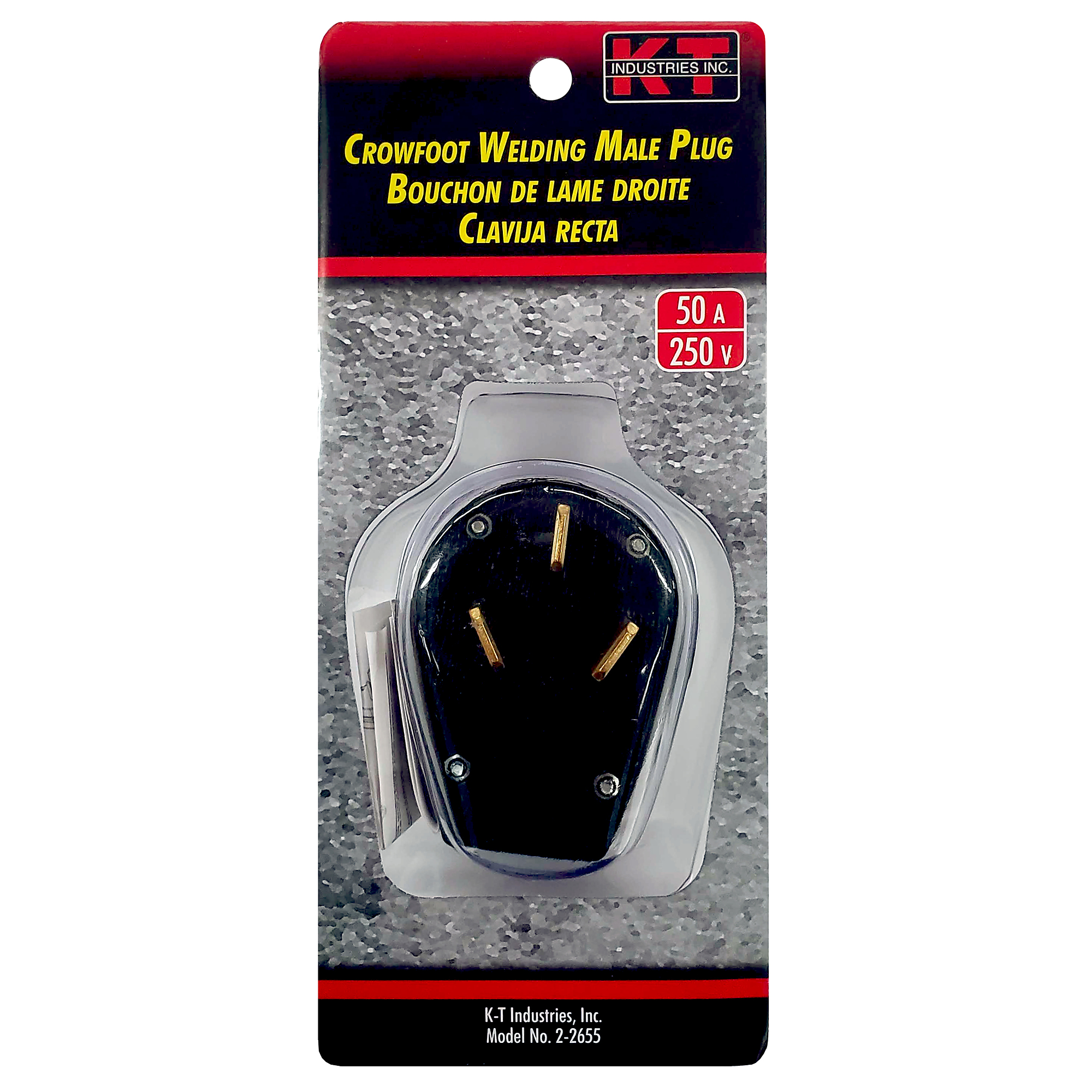 K-T Industries Crowfoot Male Plug — 50 Amps, 250 Volts, Model# 2-2655