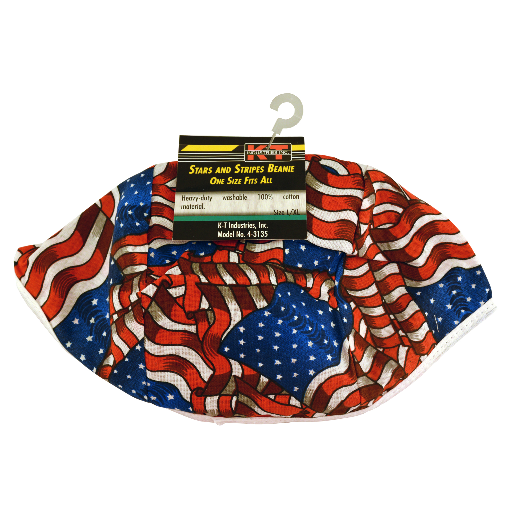 K-T Industries Welding Beanie — Stars and Stripes, 100% Cotton, Model# 4-3135