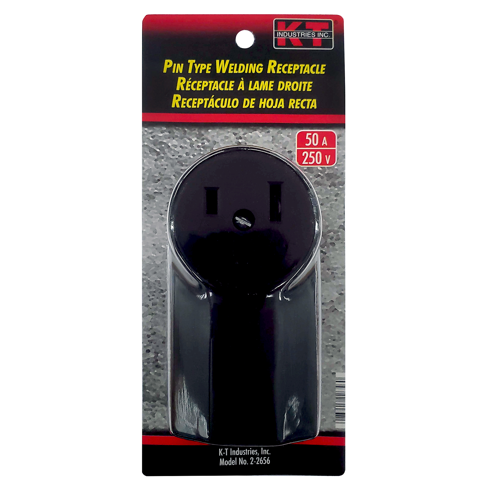 K-T Industries Duplex Pin Receptacle — 50 Amps, 250 Volts, Model# 2-2656