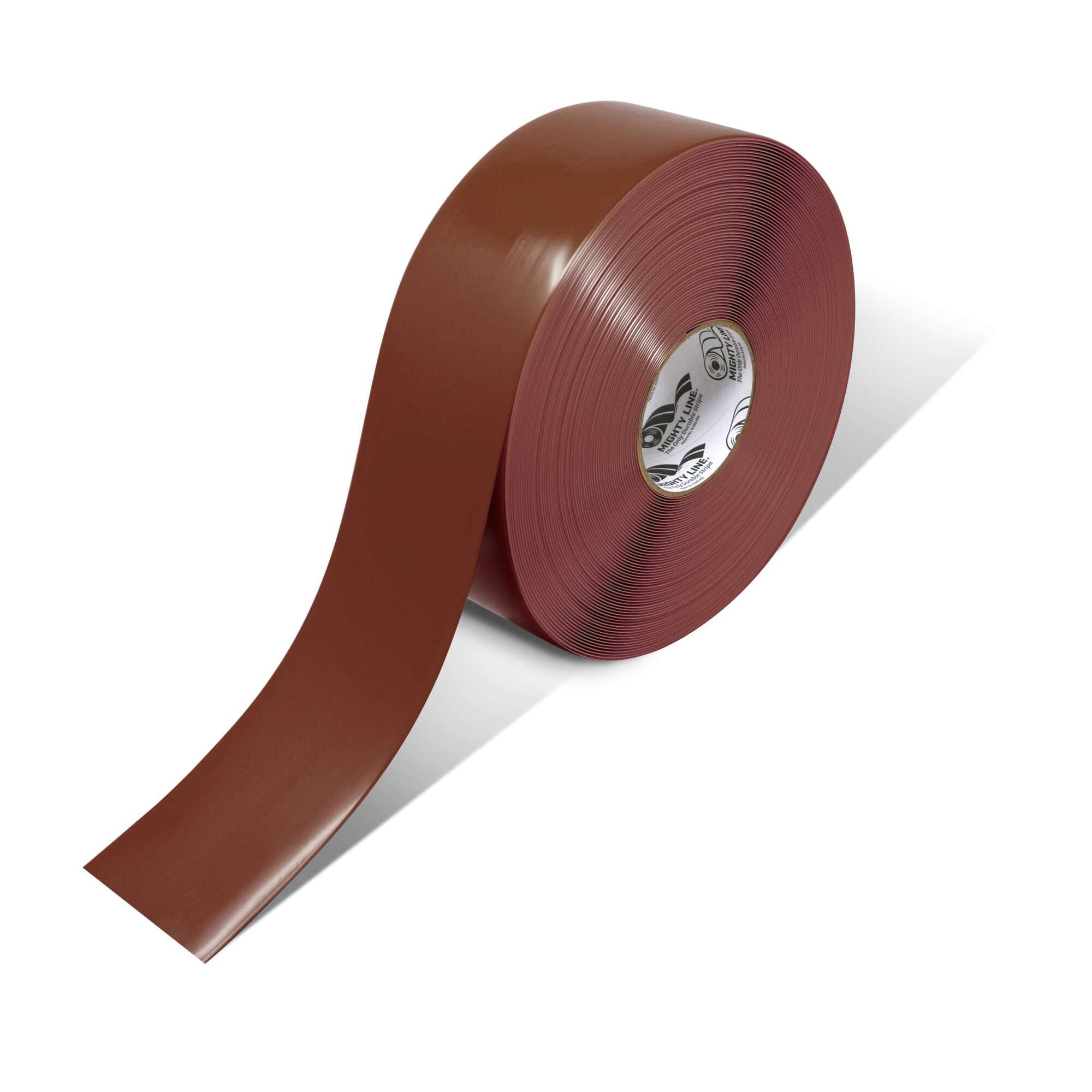Mighty Line Solid Color Floor Tape — 3in. x 100ft. Roll, 50 Mil Thick, Brown, Model# 3RBRWN