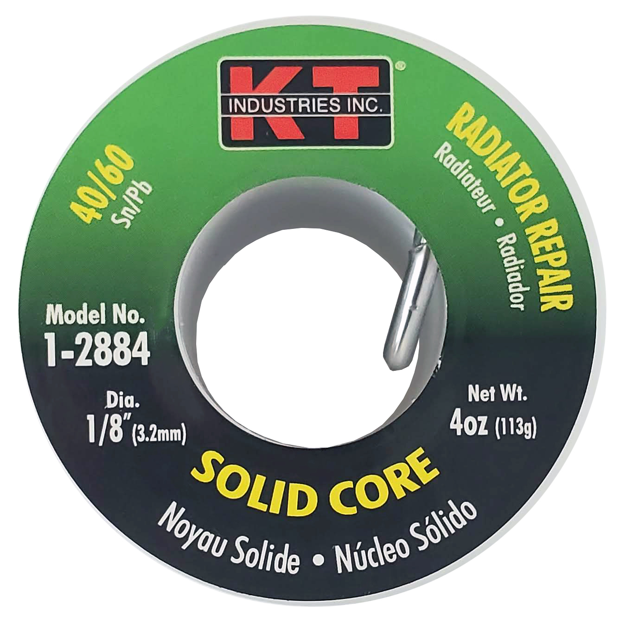 K-T Industries Solid Solder — 1/8in. Dia., 40/60, 1/4 Lb., Model# 1-2884