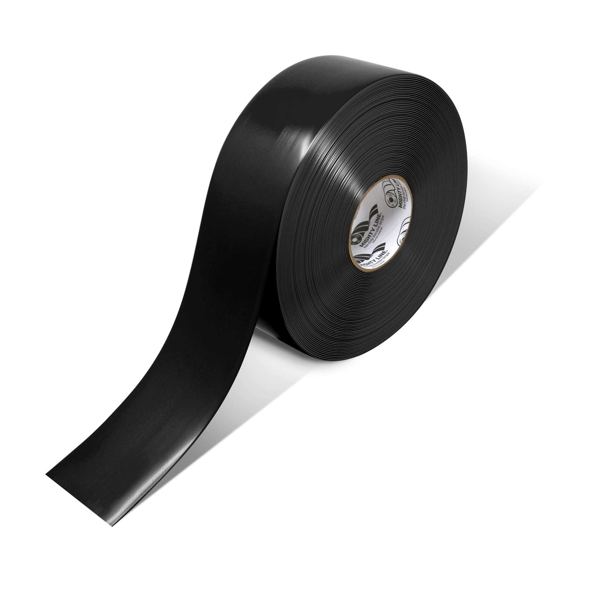 Mighty Line Solid Color Tape — 3in. x 100ft., 50 Mil Thick Vinyl, Black, Model# 3RBLK