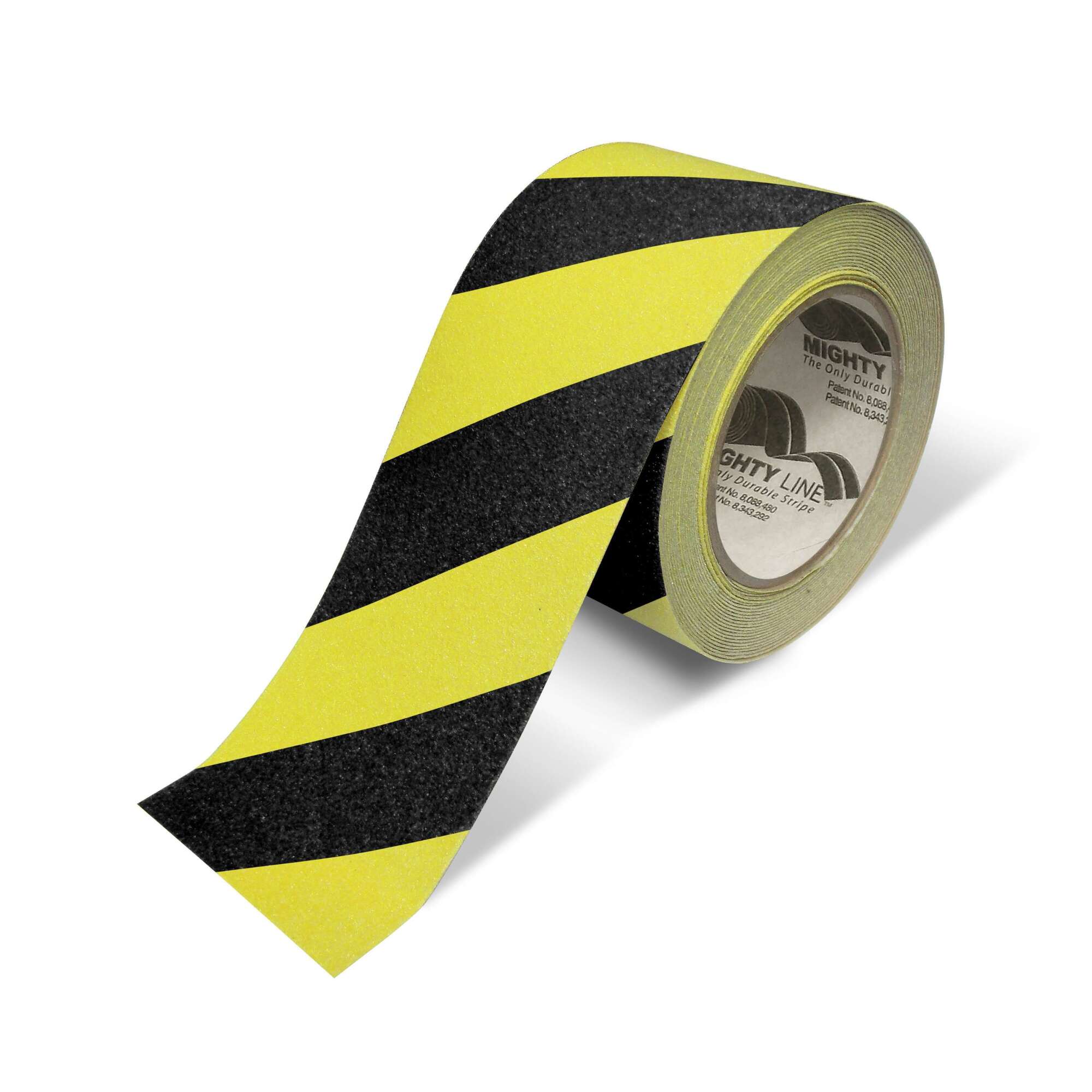 Mighty Line Anti-Slip Floor Tape — 3in. x 60ft., Yellow with Black Chevrons, 25 Mil Thick, Model# 3ASTYCHV