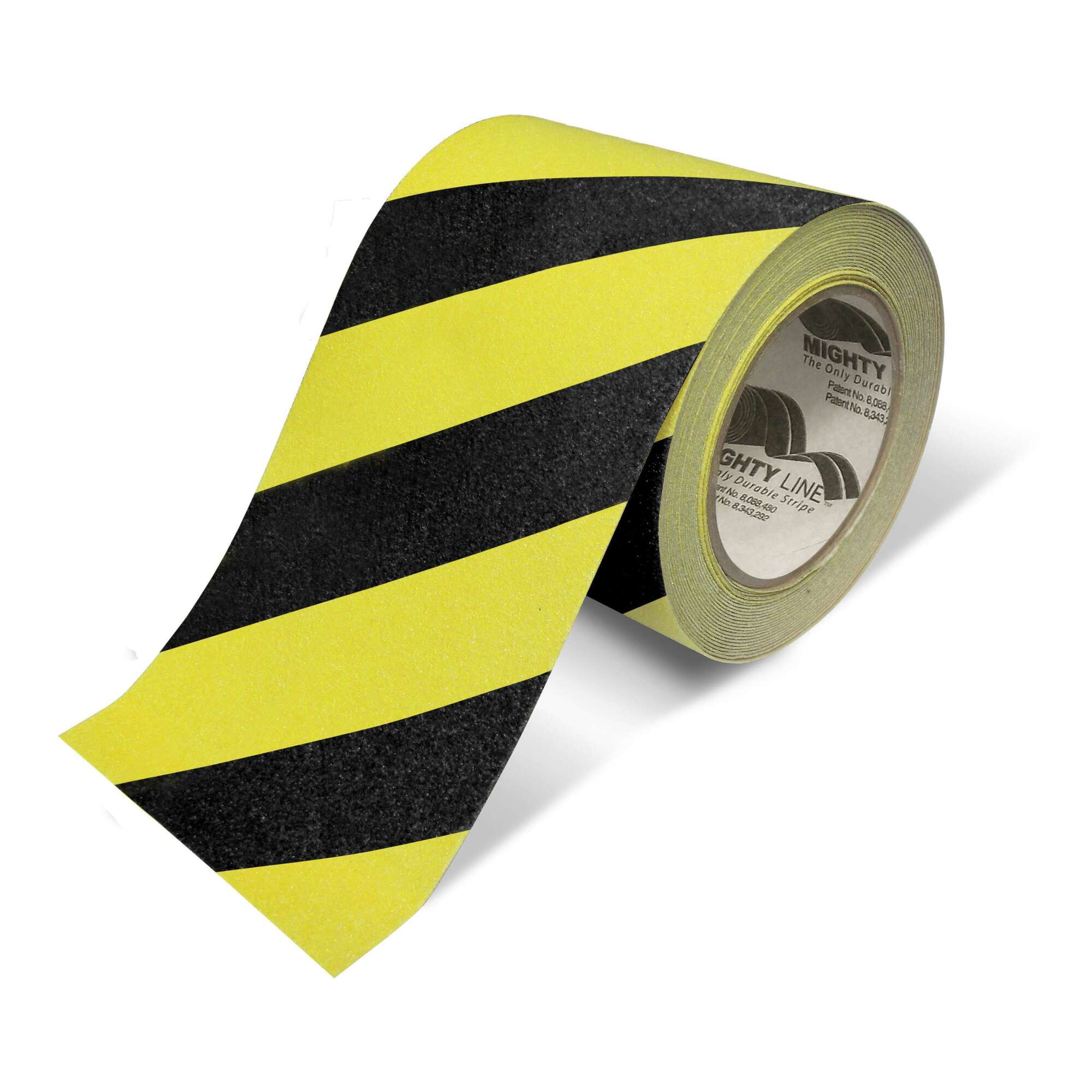 Mighty Line Anti-Slip Floor Tape — 6in. x 60ft., Yellow with Black Chevrons, 25 Mil Thick, Model# 6ASTYCHV