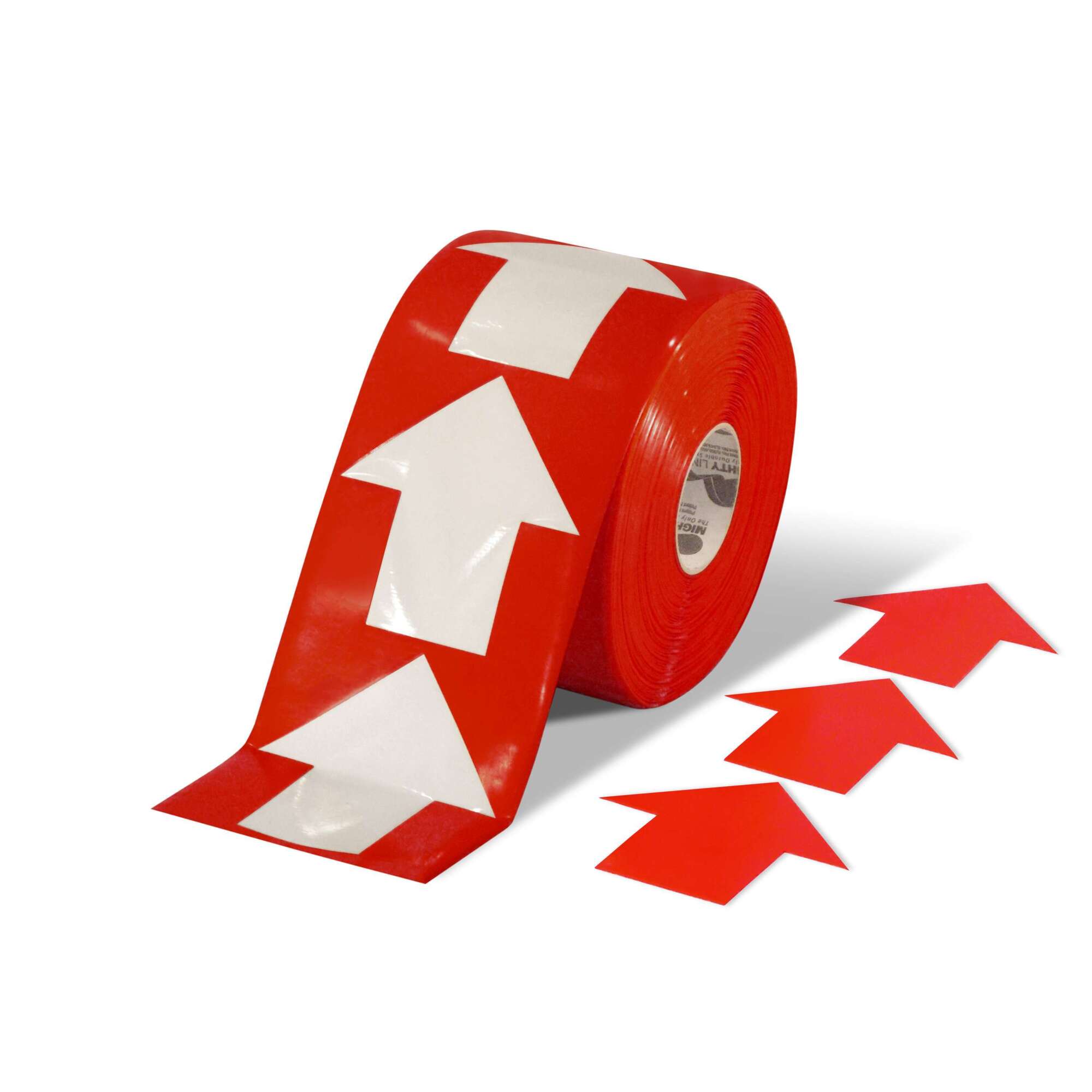 Mighty Line Red Arrow Pop Out Tape — 4in. Width, 280 Pcs, Heavy-Duty Vinyl, Model# 4ARR