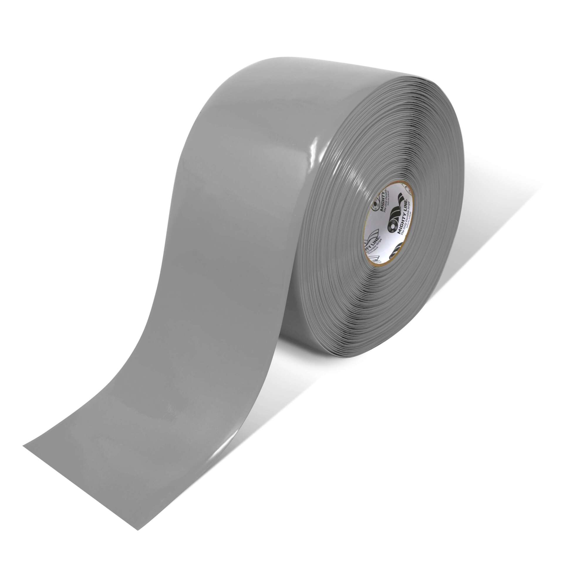 Mighty Line Solid Color Floor Tape — 6in. x 100ft., 50 Mil Thick, Vinyl, Gray, Model# 6RGRY
