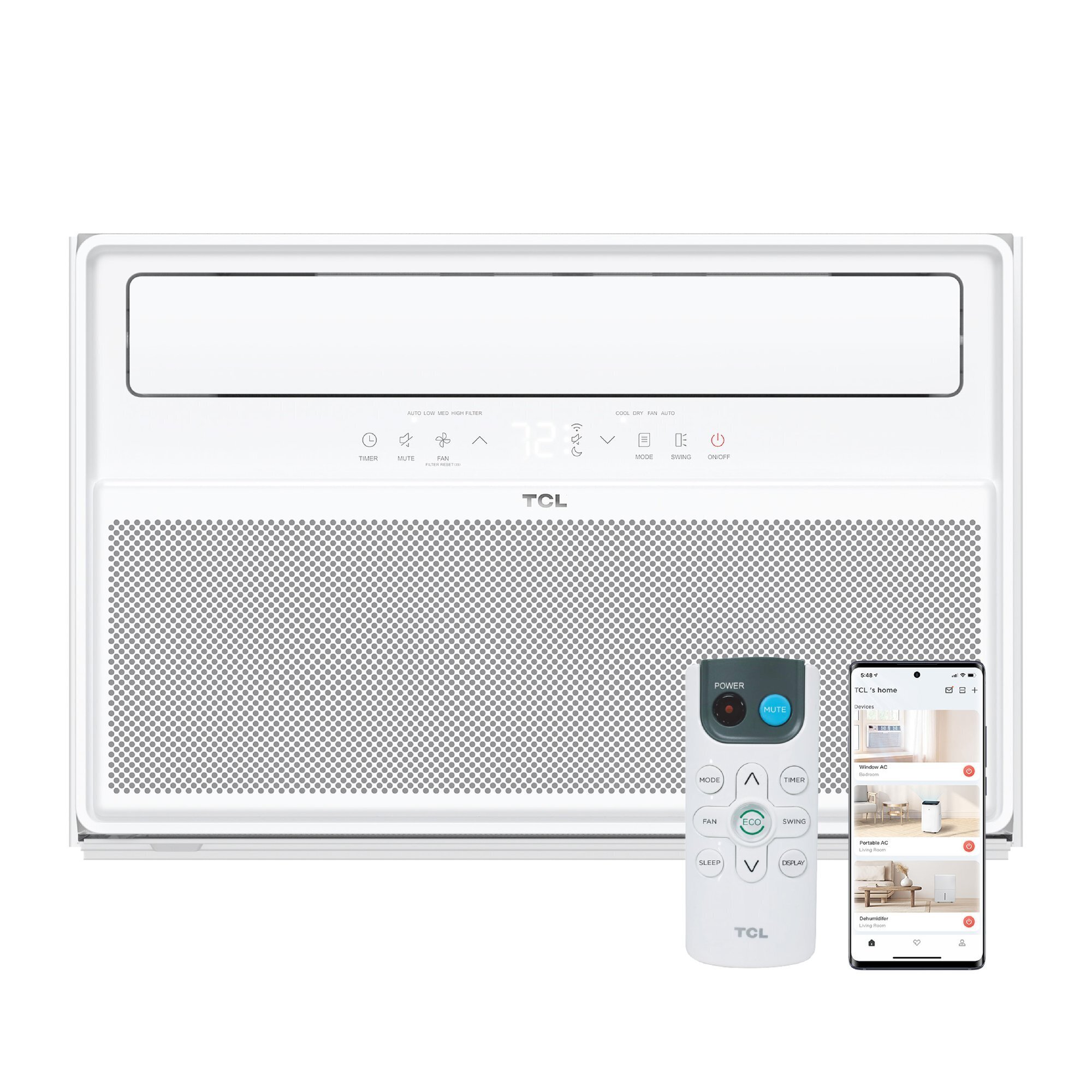 TCL Q-Series 10,000 BTU Smart Window Air Conditioner, Covers up to 450 sq. ft., Model# H10W4KW
