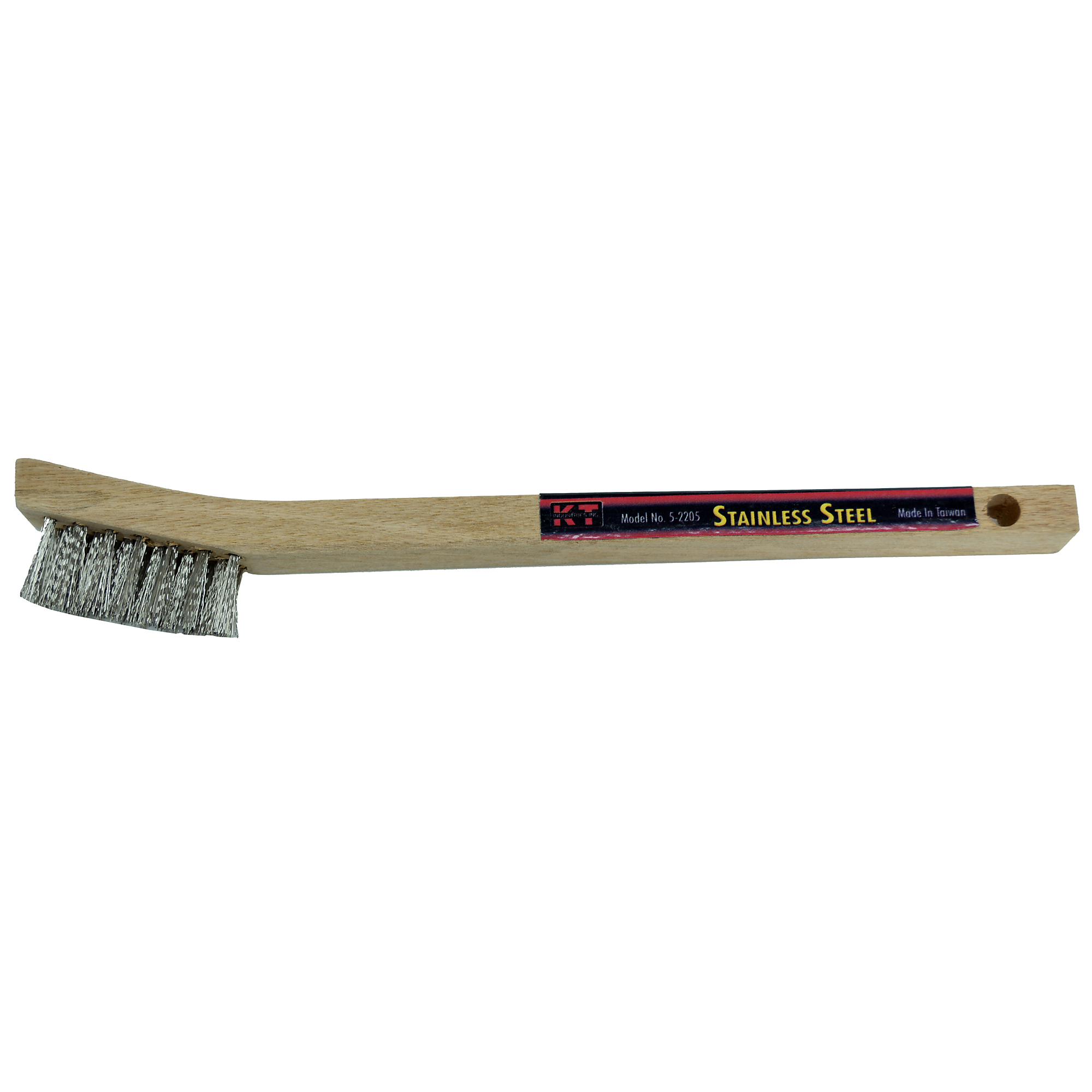 K-T Industries Small Cleaning Brush — 7.75in. Overall Length, Wood Handle, Pack of 5, Model# 5-2205