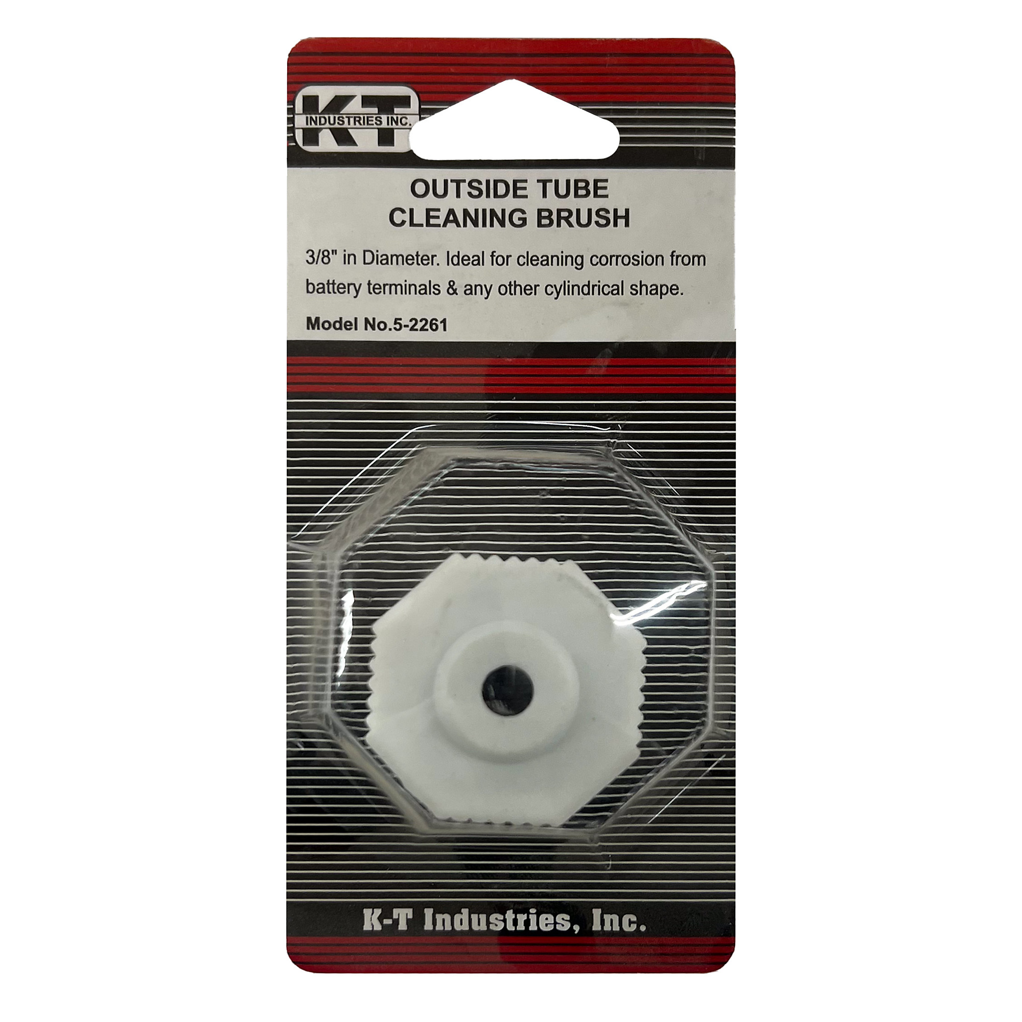 K-T Industries Outside Cleaning Brush — 3/8in., High Carbon Steel Bristles, Model# 5-2261