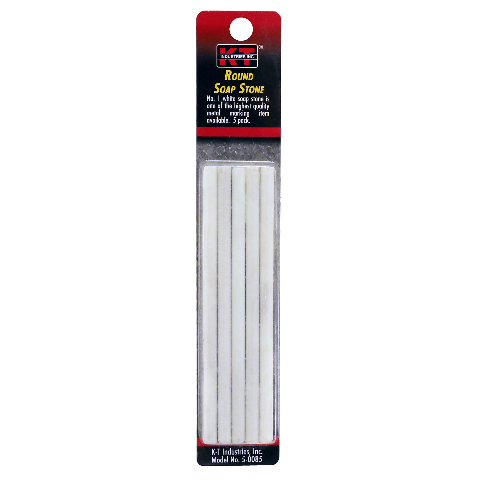 K-T Industries Round Soap Stone — 5 Pk, White, Break Resistant, Model# 5-0085
