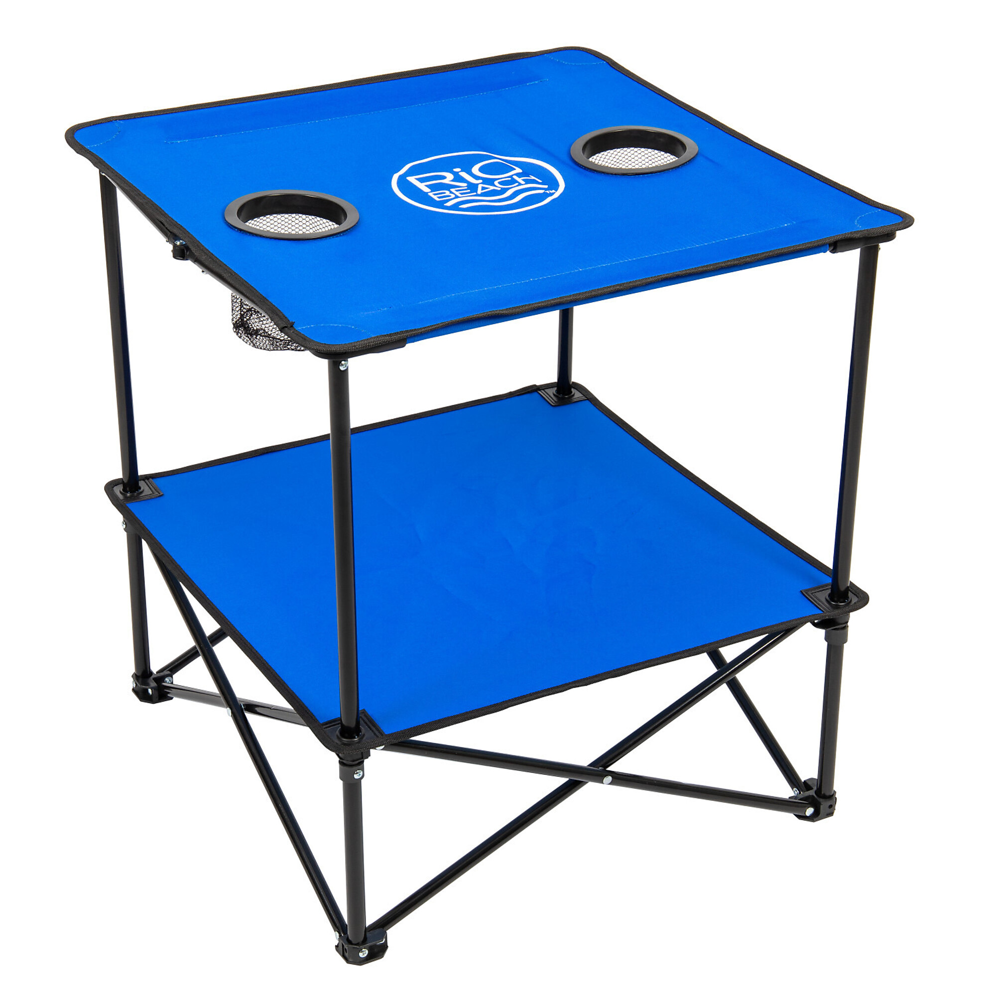 Rio Brands Compact Folding Beach Table — 22in. Square, Fabric-Covered, Model# FTS22-46-1