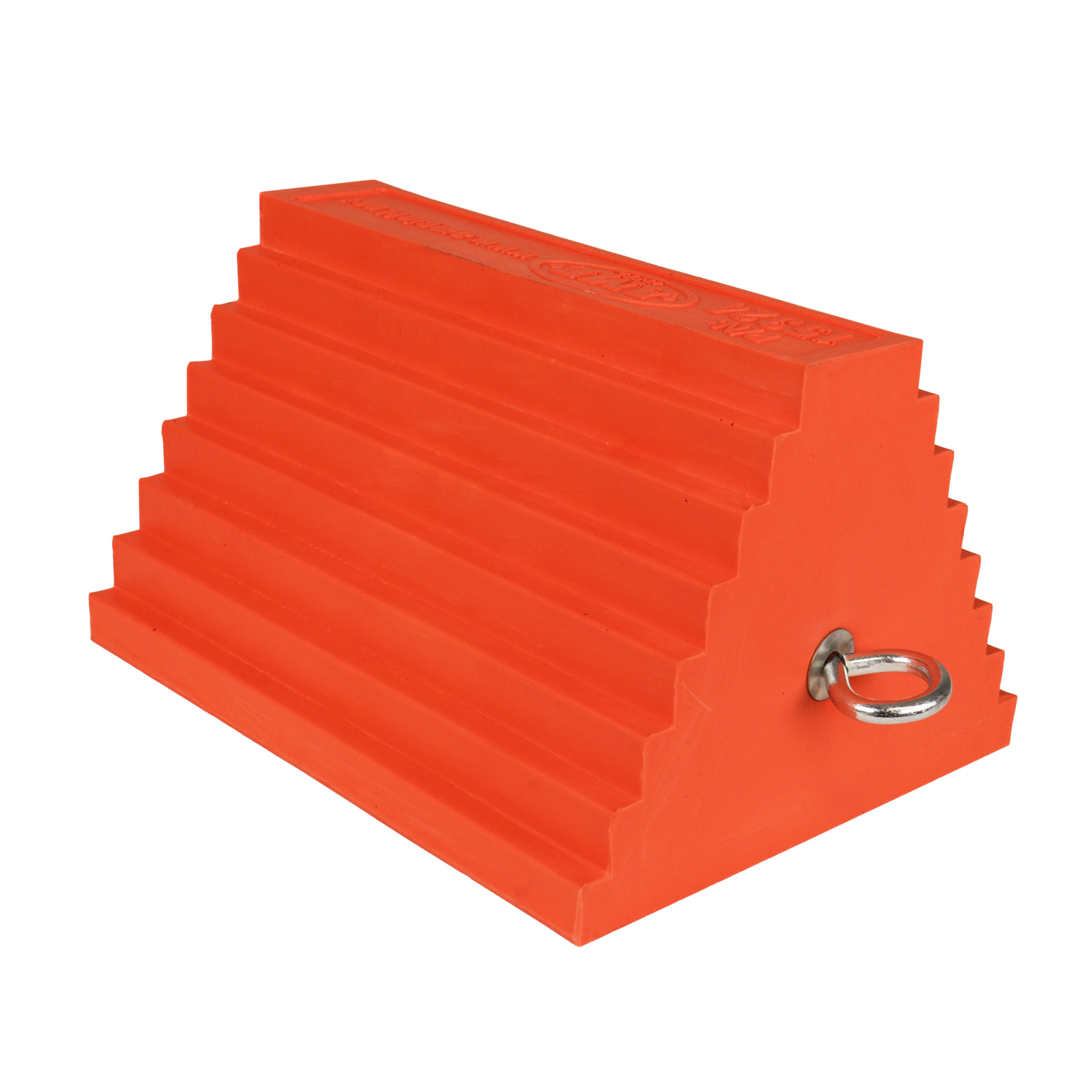 AME Intl. Urethane Wheel Chock — Fits 27–32in. Tires, High-Visibility Orange, Durable Oil & Weather Resistant Construction, Model 15324