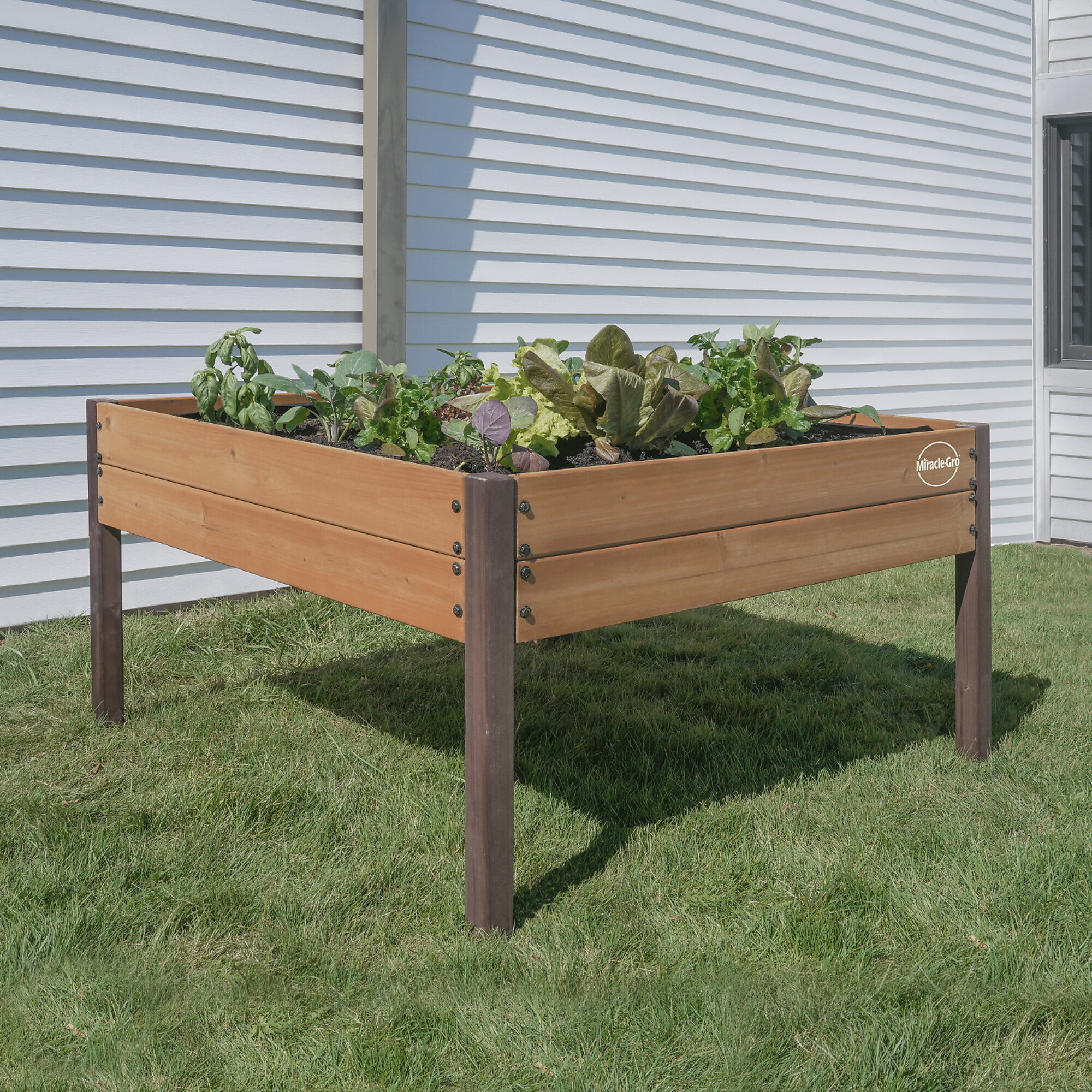 Miracle-Gro® Wood 4 x 4 ft. Raised Garden Planter