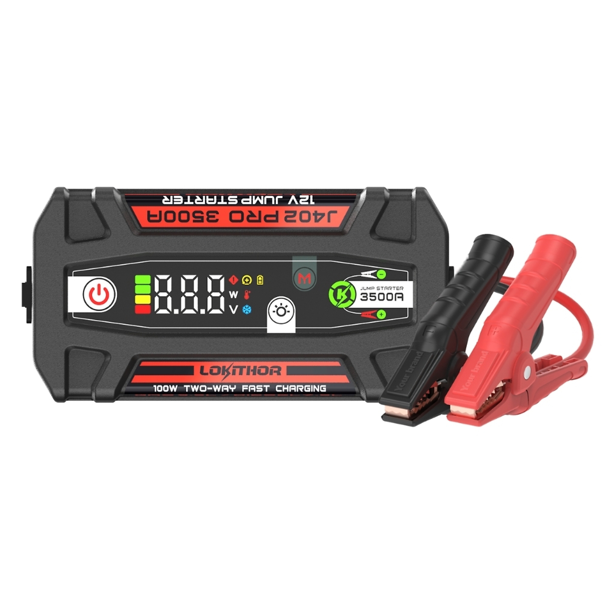 Lokithor - 3 in 1, 3,500 amp Jump Starter , LiPO Battery,  Battery Bank, Flashlight, w/ConnectMax, Model# J402 Pro