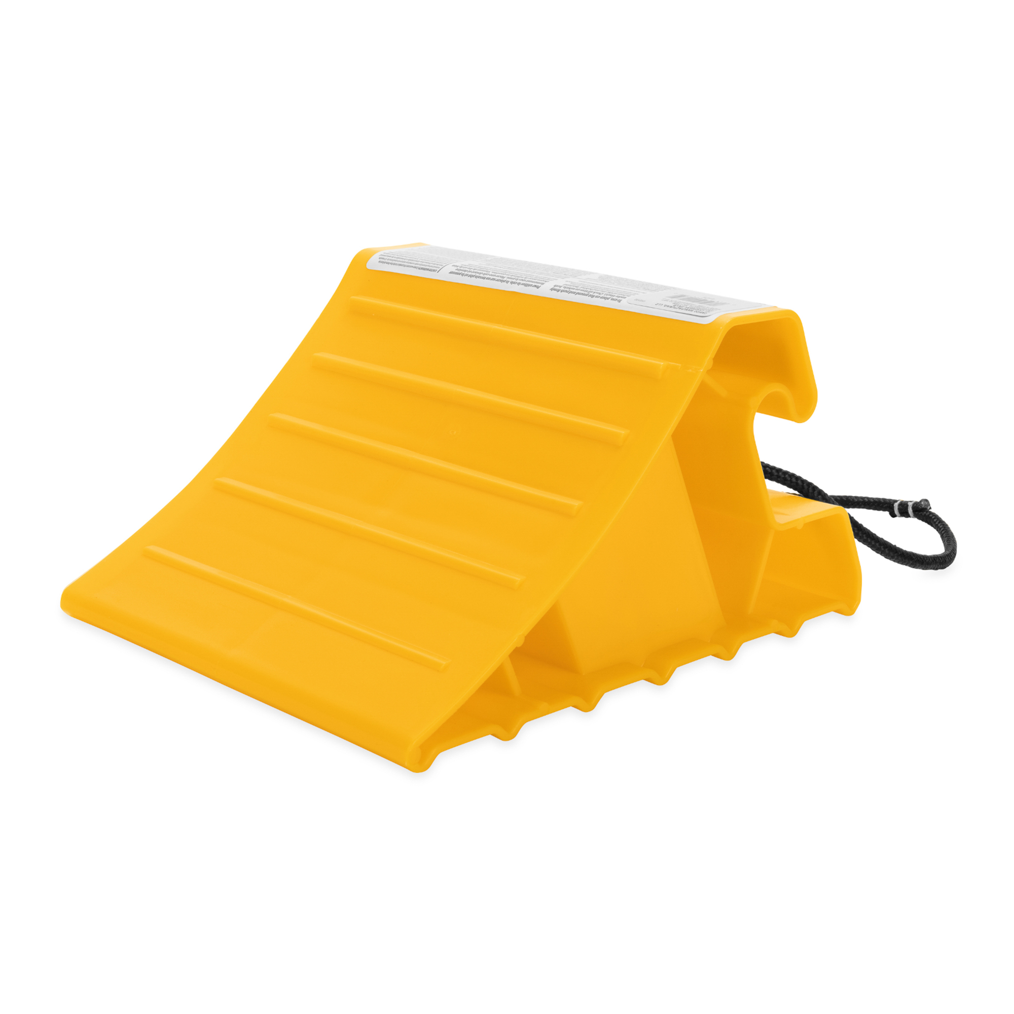 Camco Super RV Wheel Chock with Rope, For Tires Up to 29", Keeps Your Trailer Securely In-Place for Easy Re-Hitching, Included Rope Provides Safe & Simple Removal from the Wheel, Made in the USA