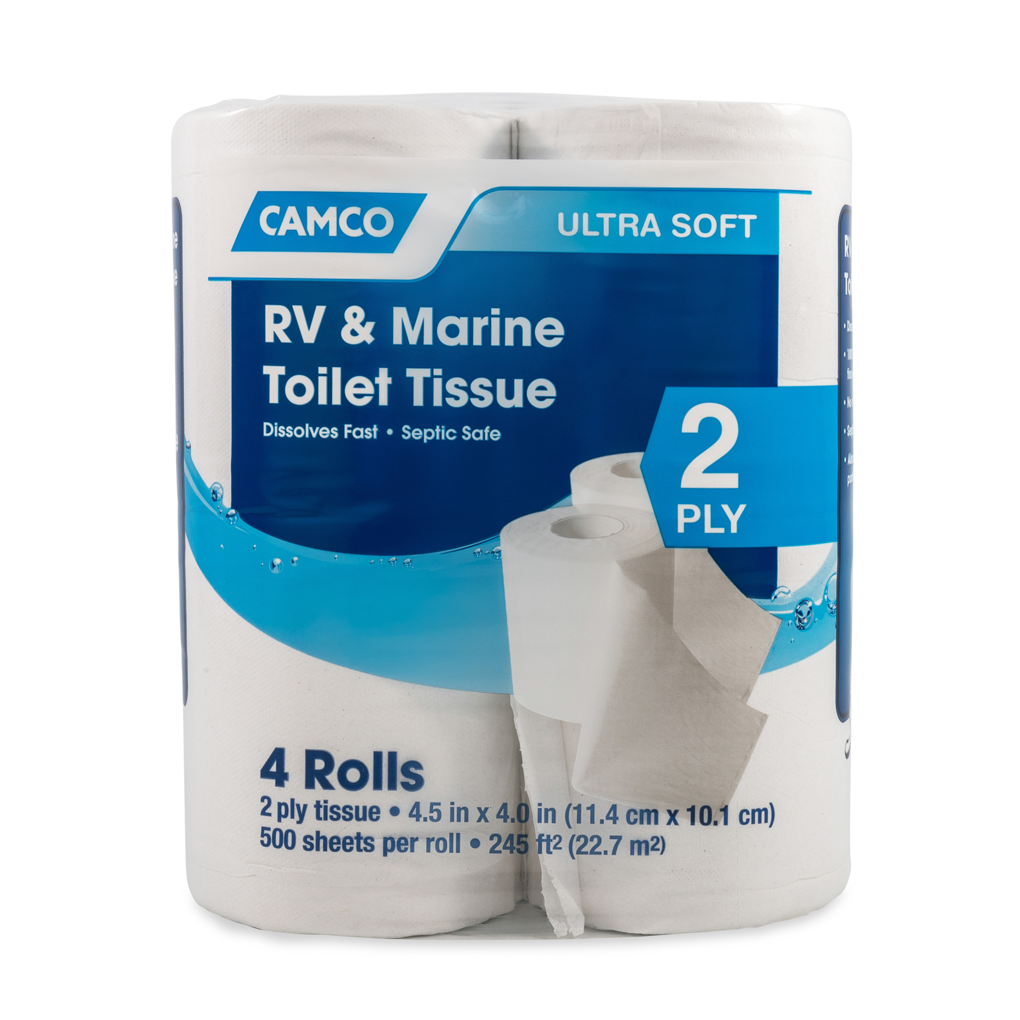 TST 2 Ply Toilet Tissue 4 Rolls, 500 sheets