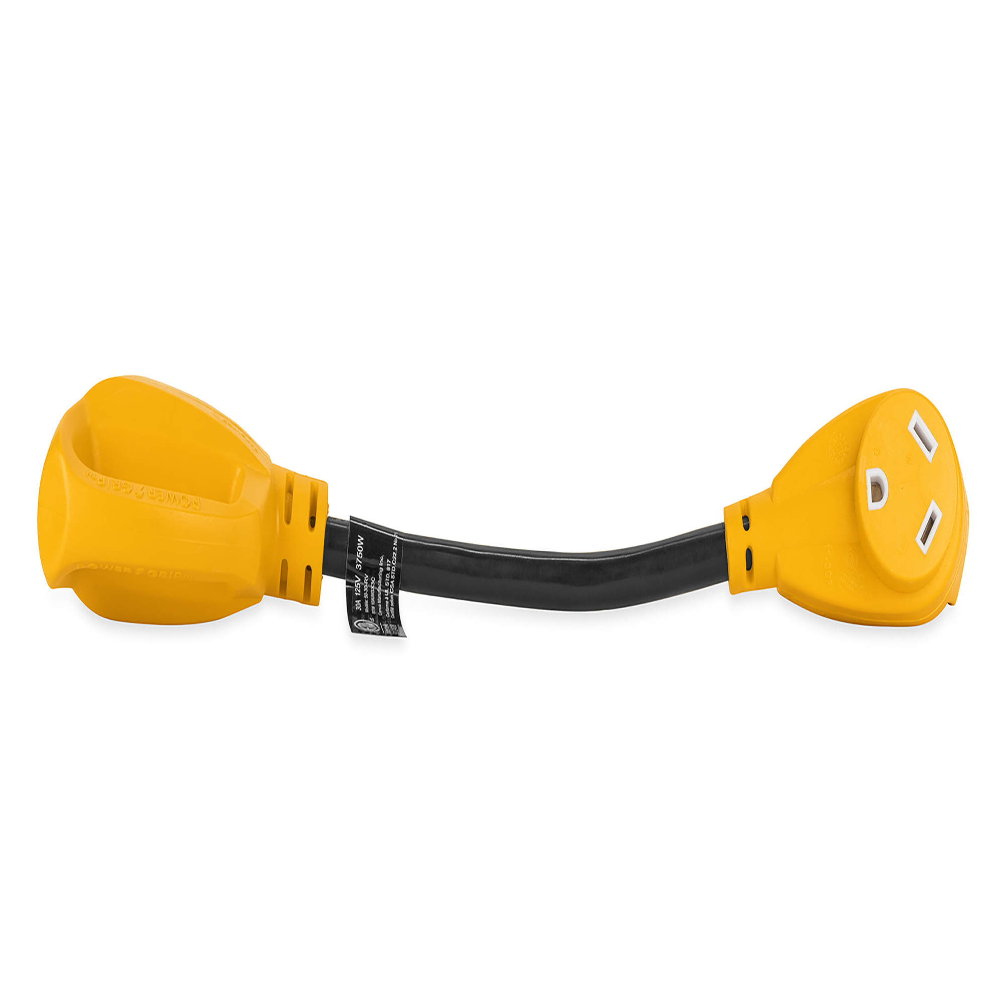Camco - - Camco RV Dogbone Electrical Adapter with Innovative 180 Degree Bend Design and PowerGrip Handle - 15 Amp Male to 50 Amp Female, 12 (55168 Camco - - Camco RV Dogbone Electrical Adapter with Innovative 180 Degree Bend Design and PowerGrip Handle - 15 Amp Male to 50 Amp Female, 12 (55168