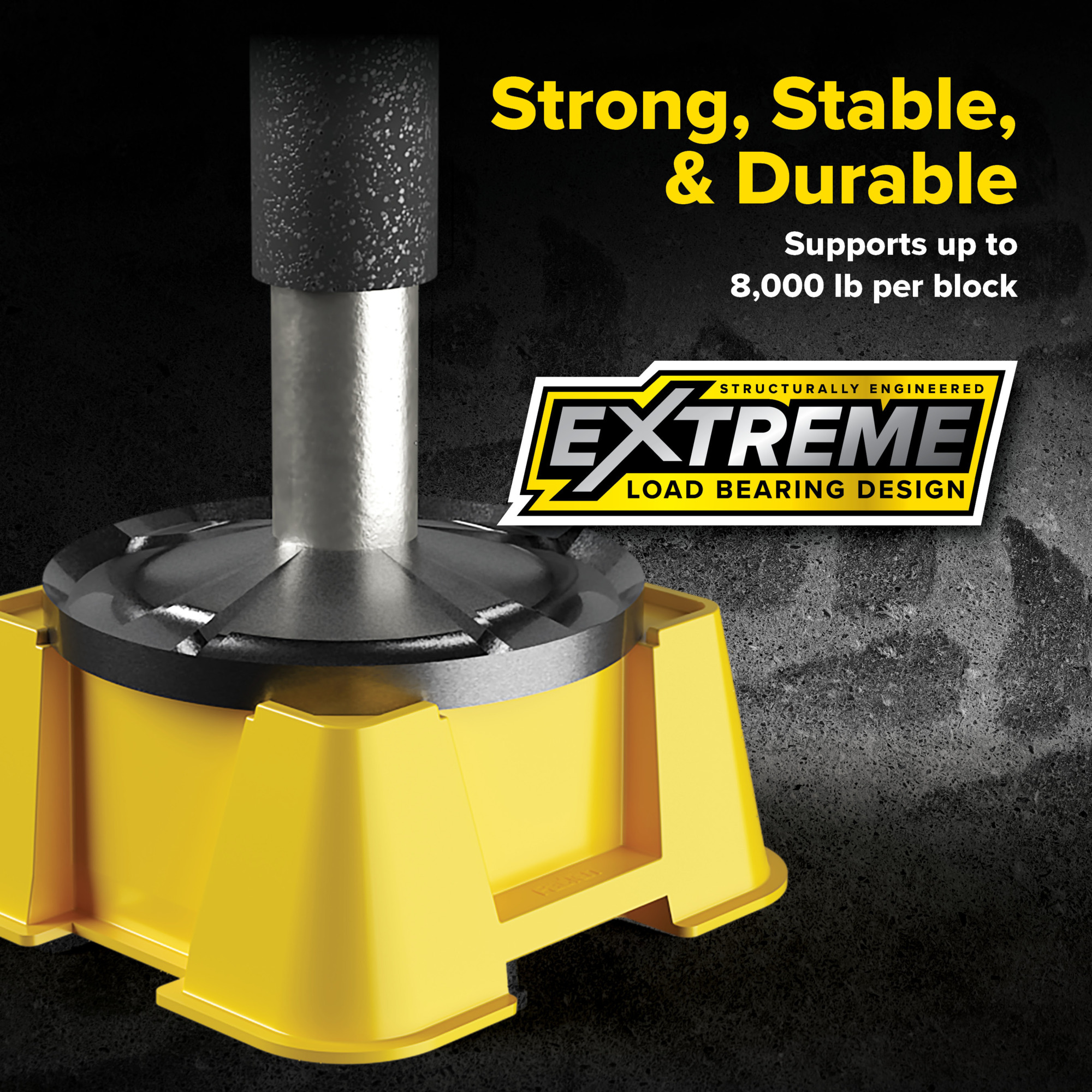 Camco FasTen Big Blocks RV Stabilizing Jack Supports with T-Handle ...