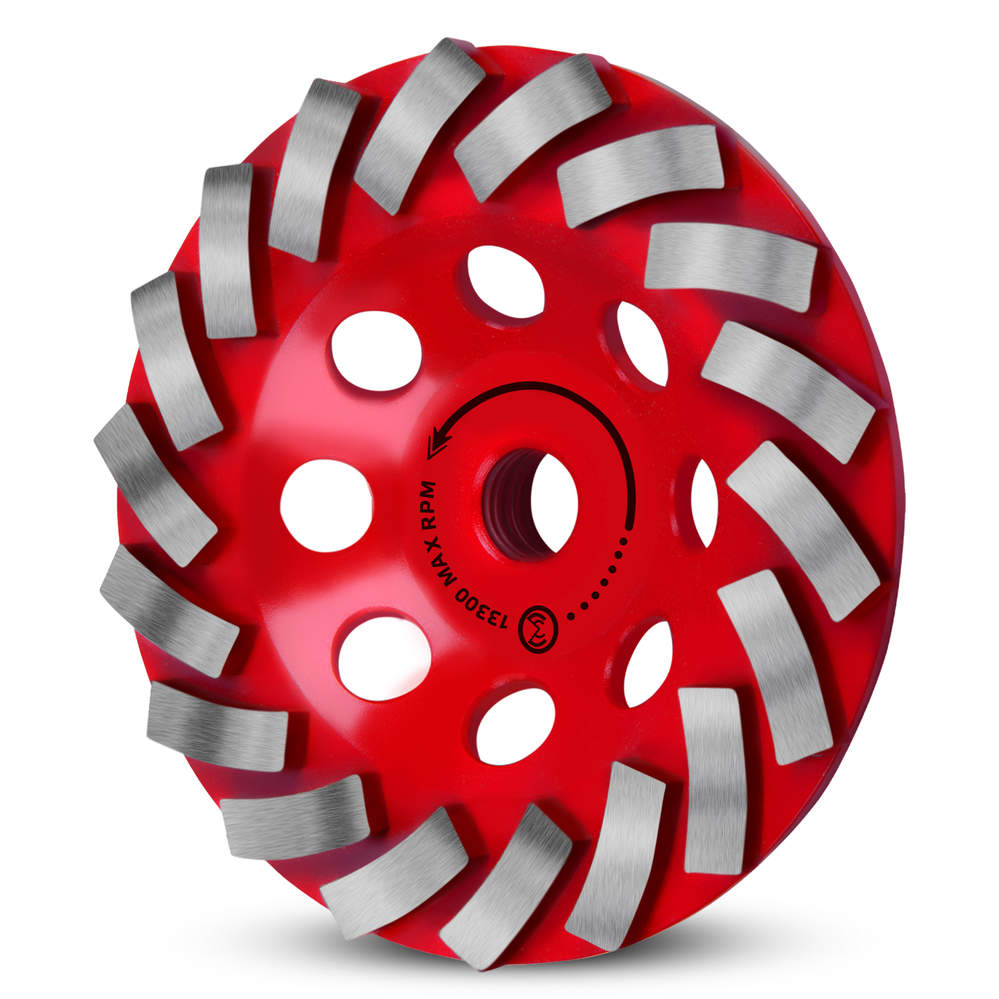 MonoPro Turbo Diamond Cup Grinding Wheel — 4.5in. for Concrete, 18 Turbo Segments, 5/8in. Arbor, Model# GW Turbo-4.5"*5/8"