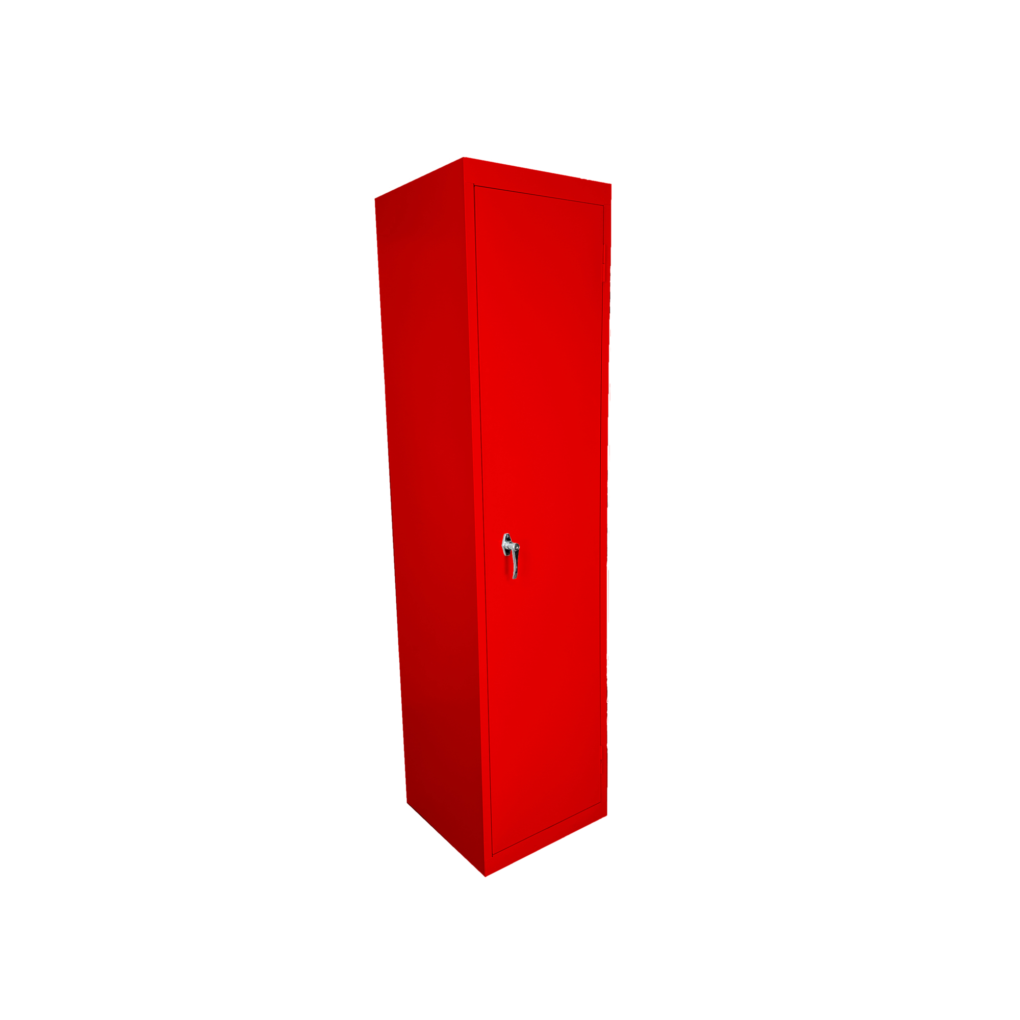 Steel Cabinets USA Slim Jim Cabinet — 18in. x 18in. x 72in., Single Lockable Door, Fixed Shelves, Red, Model# FS-18-R