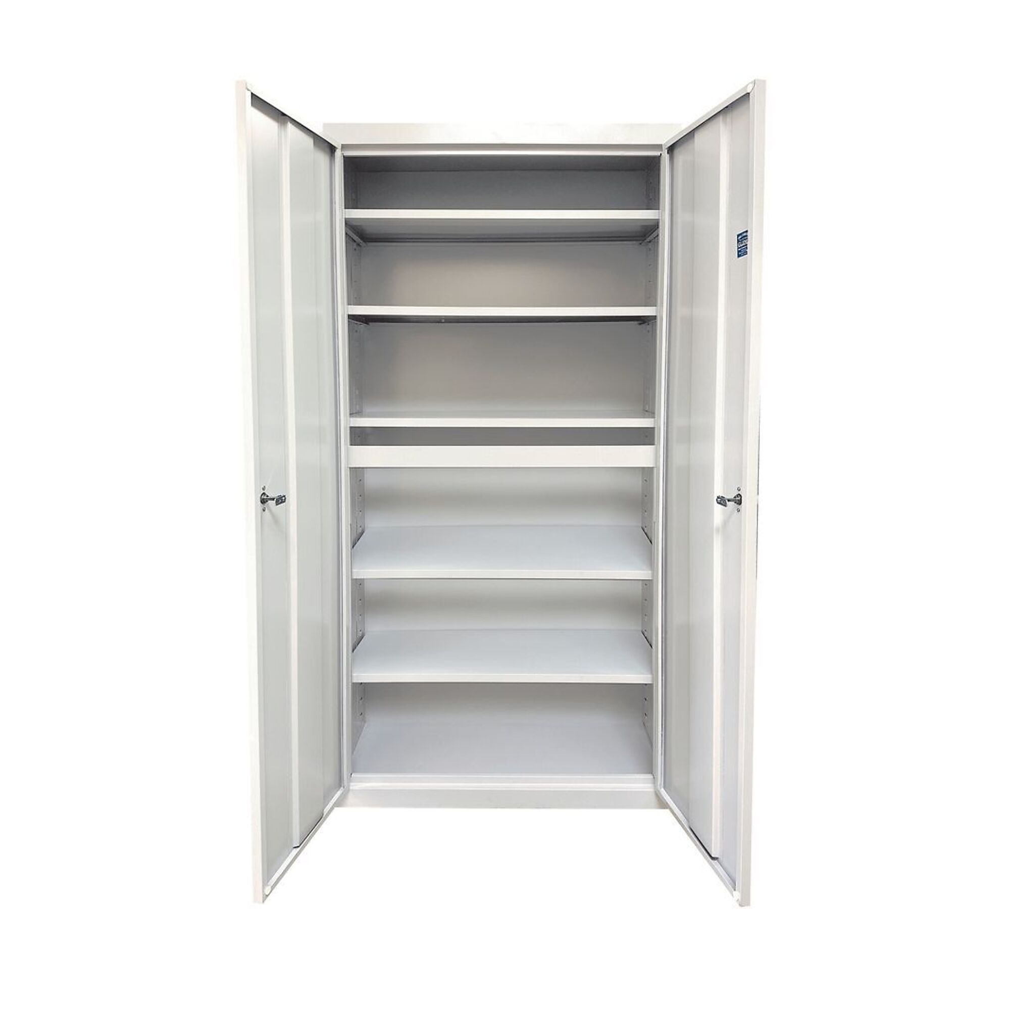 Steel Cabinets USA Storage Cabinet — 24in. x 18in. x 72in., 5 Adjustable Shelves, 160-Lb. Capacity, White, Model# UA-241872-5-W